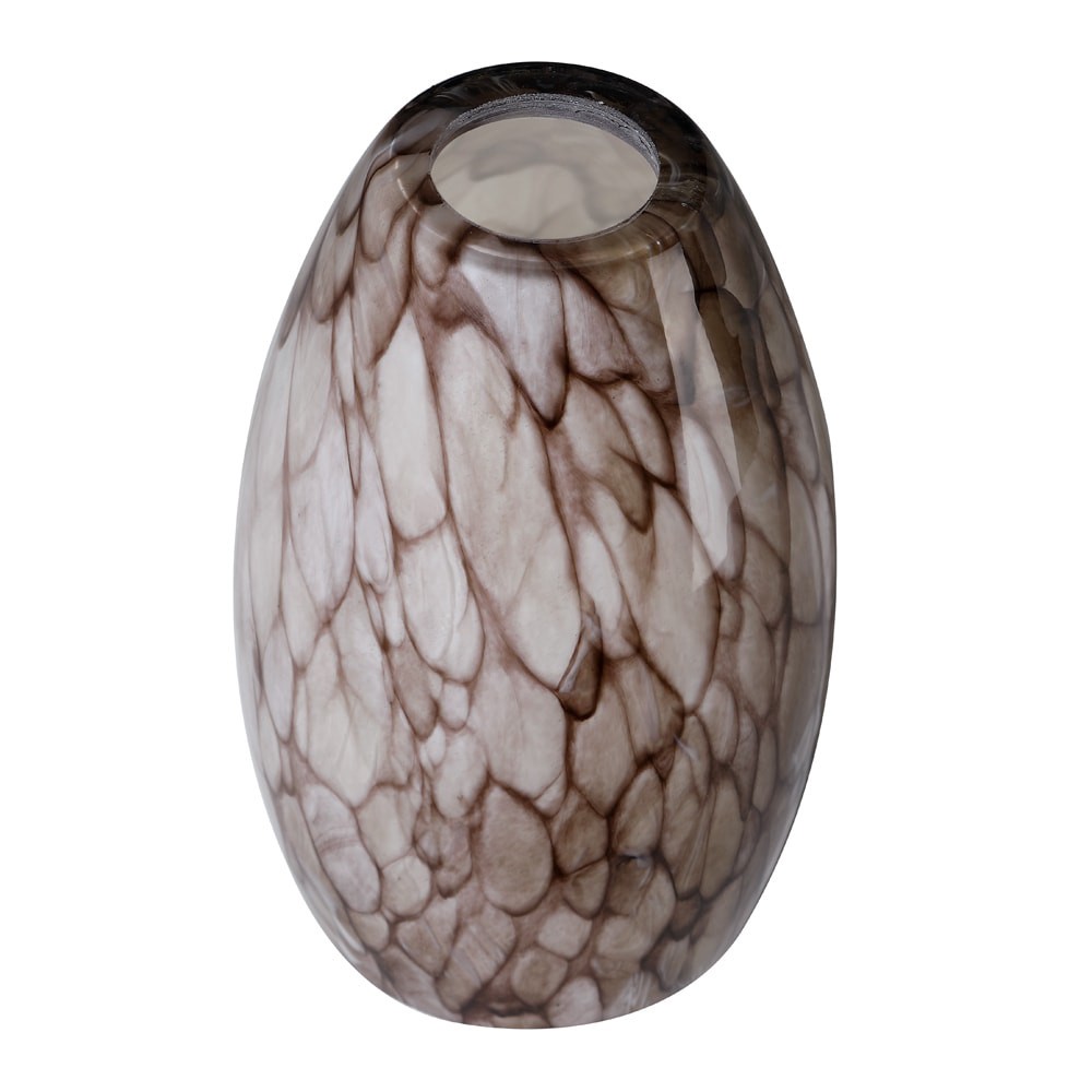 slide 2 of 6, Style Selections 7.62-in x 4.62-in Dome River stone Art glass Pendant light shade with 2-1/4-in Fitter, 1 ct