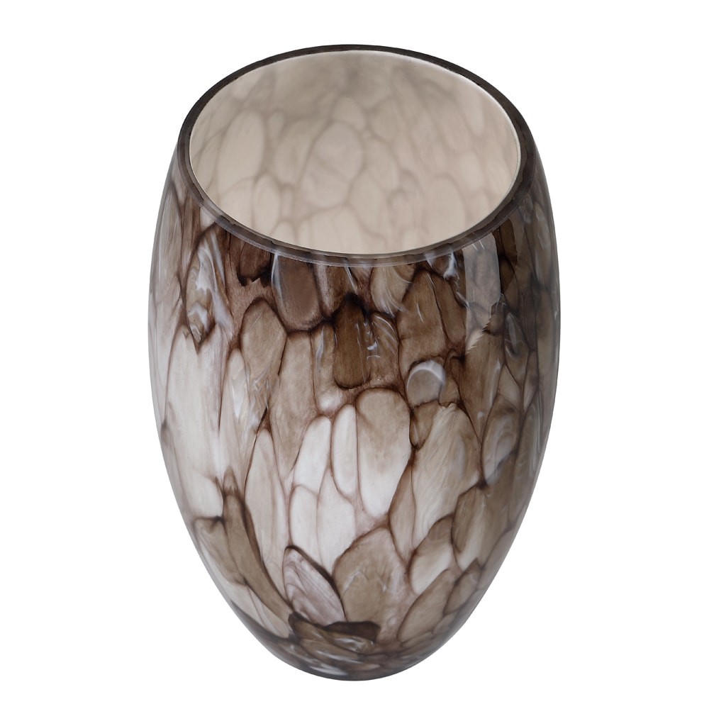 slide 6 of 6, Style Selections 7.62-in x 4.62-in Dome River stone Art glass Pendant light shade with 2-1/4-in Fitter, 1 ct