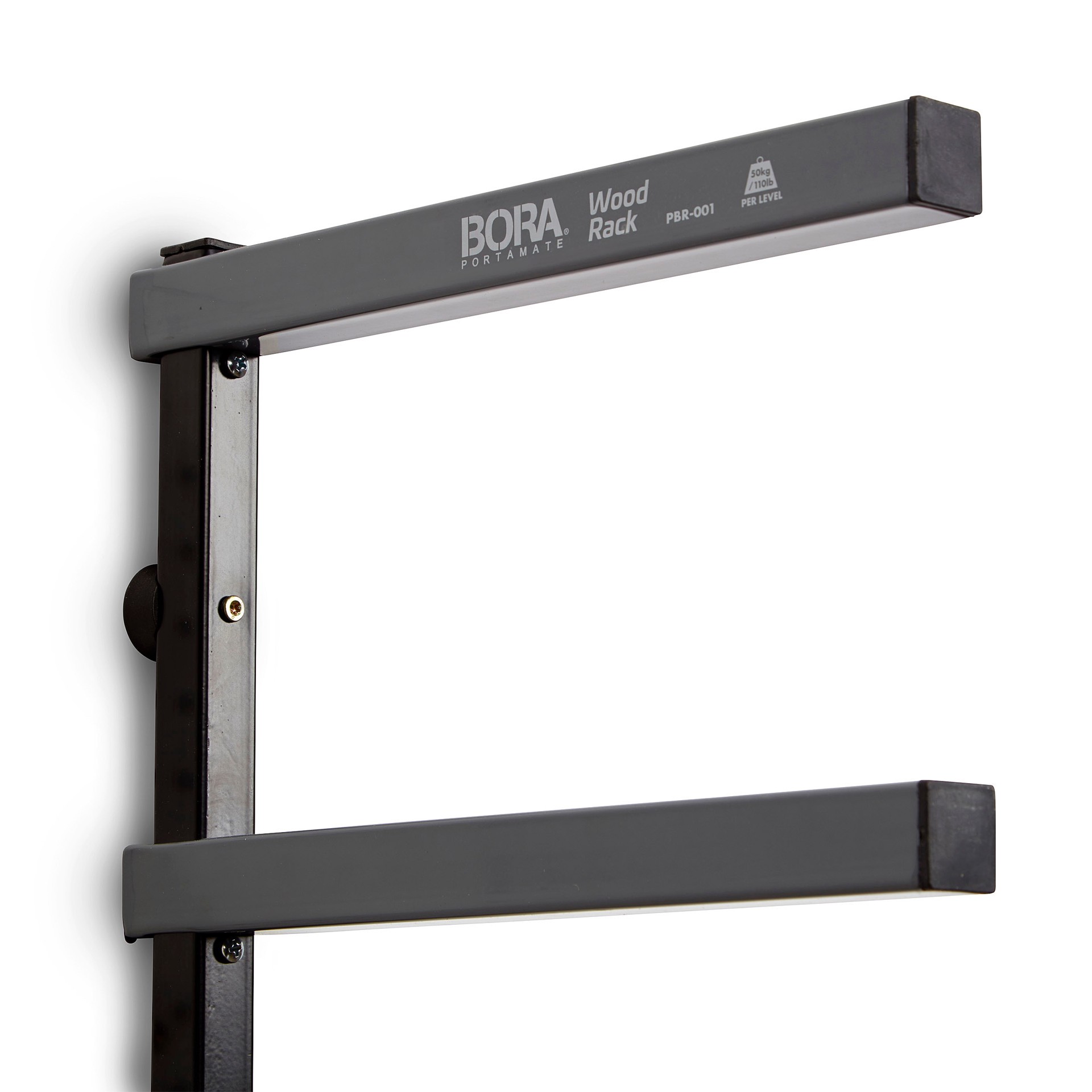 slide 6 of 6, BORA 12.5-in L x 72.0-in D x 41.0-in H Black/Gray Powder coating Steel Rectangular Tiered shelf 6.0 Decorative Shelves, 1 ct