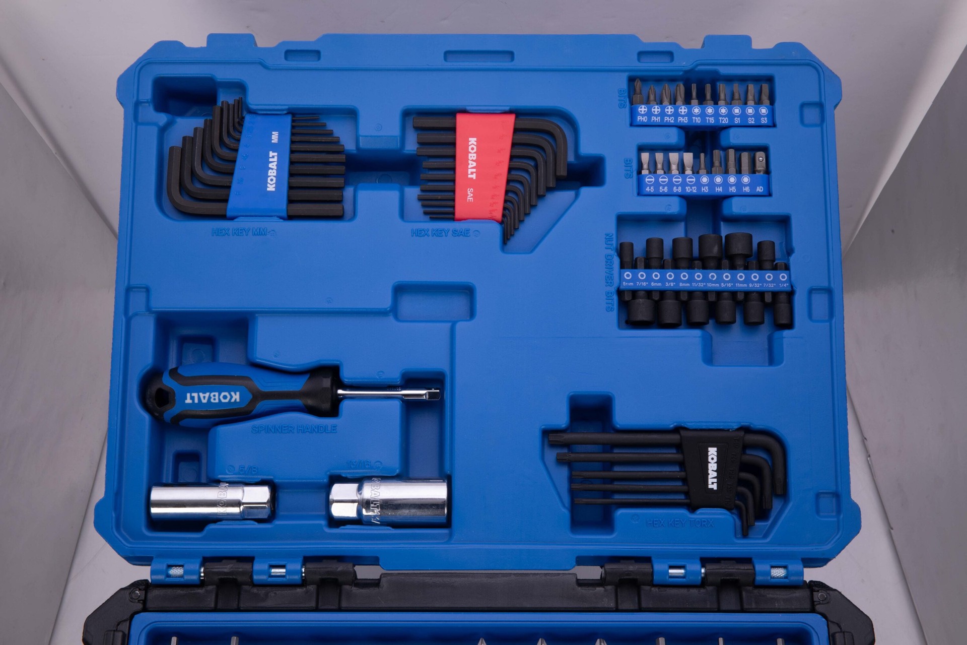 slide 4 of 6, Kobalt 250 -Piece Standard (SAE) and Metric Mechanics Tool Set with Hard Case, 1 ct