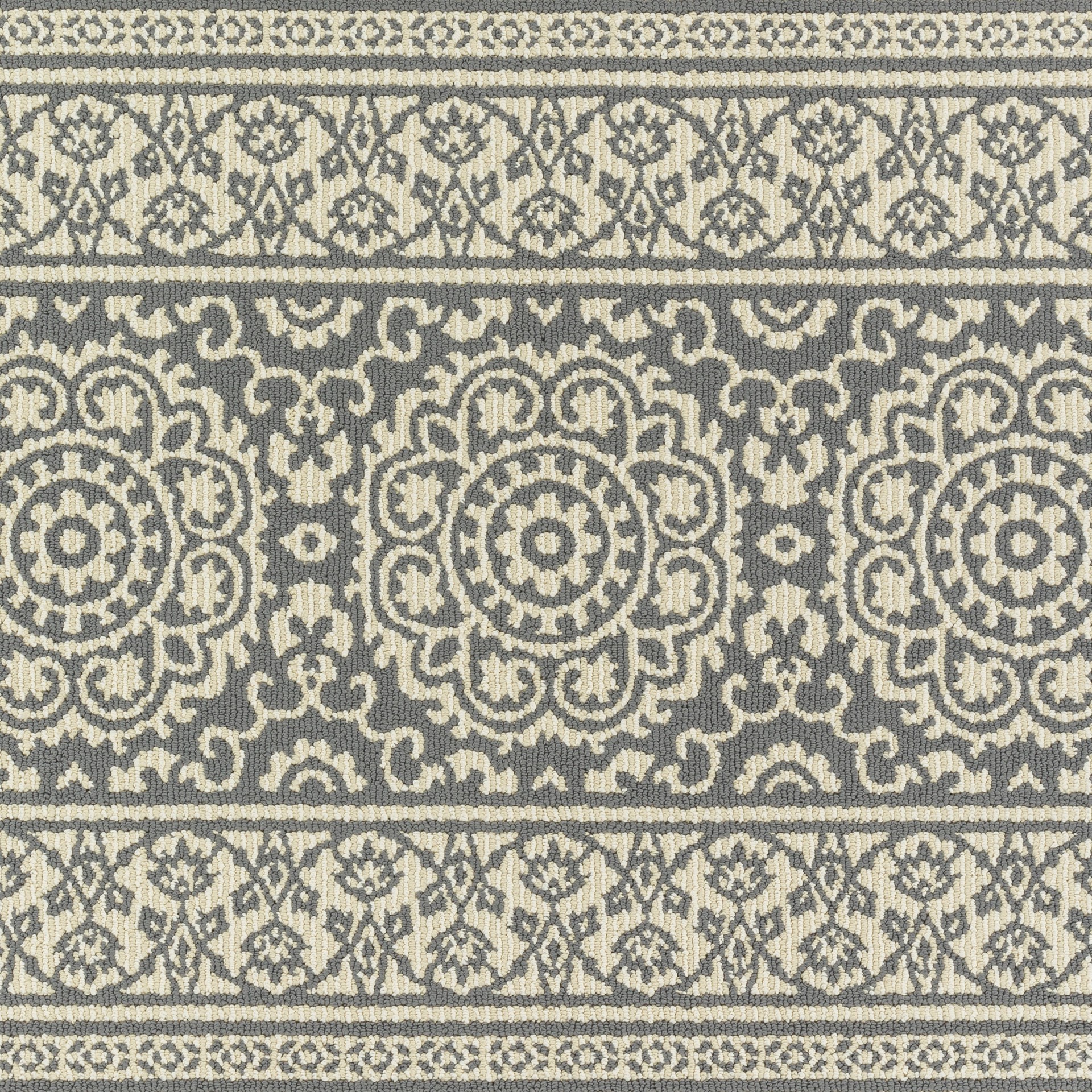 slide 3 of 6, Style Selections Bolton 2 x 3 (ft) Tufted Polyester Gray/Cream Rectangular Indoor Geometric Machine washable Throw rug, 1 ct