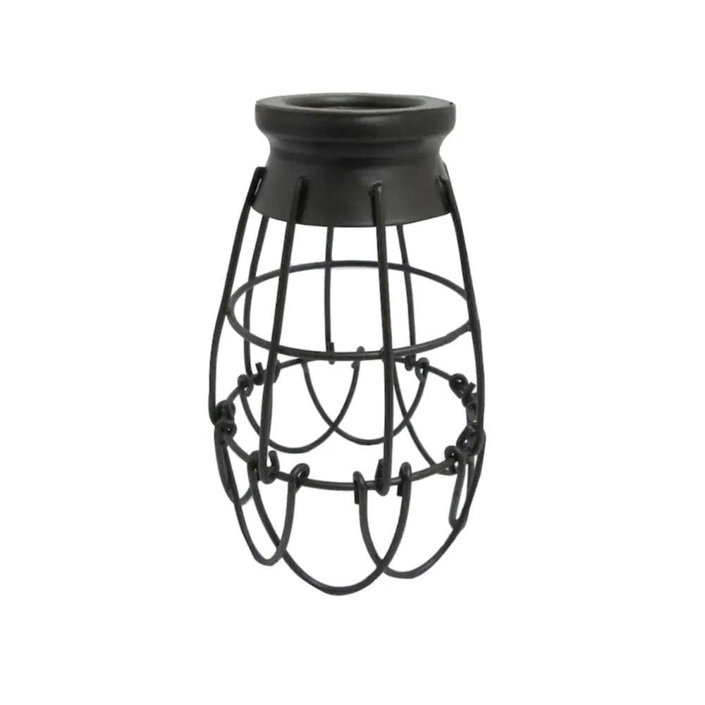 slide 1 of 1, Style Selections 7.25-in x 4.62-in Cage Bronze Pendant light shade with 2-1/4-in Fitter, 1 ct