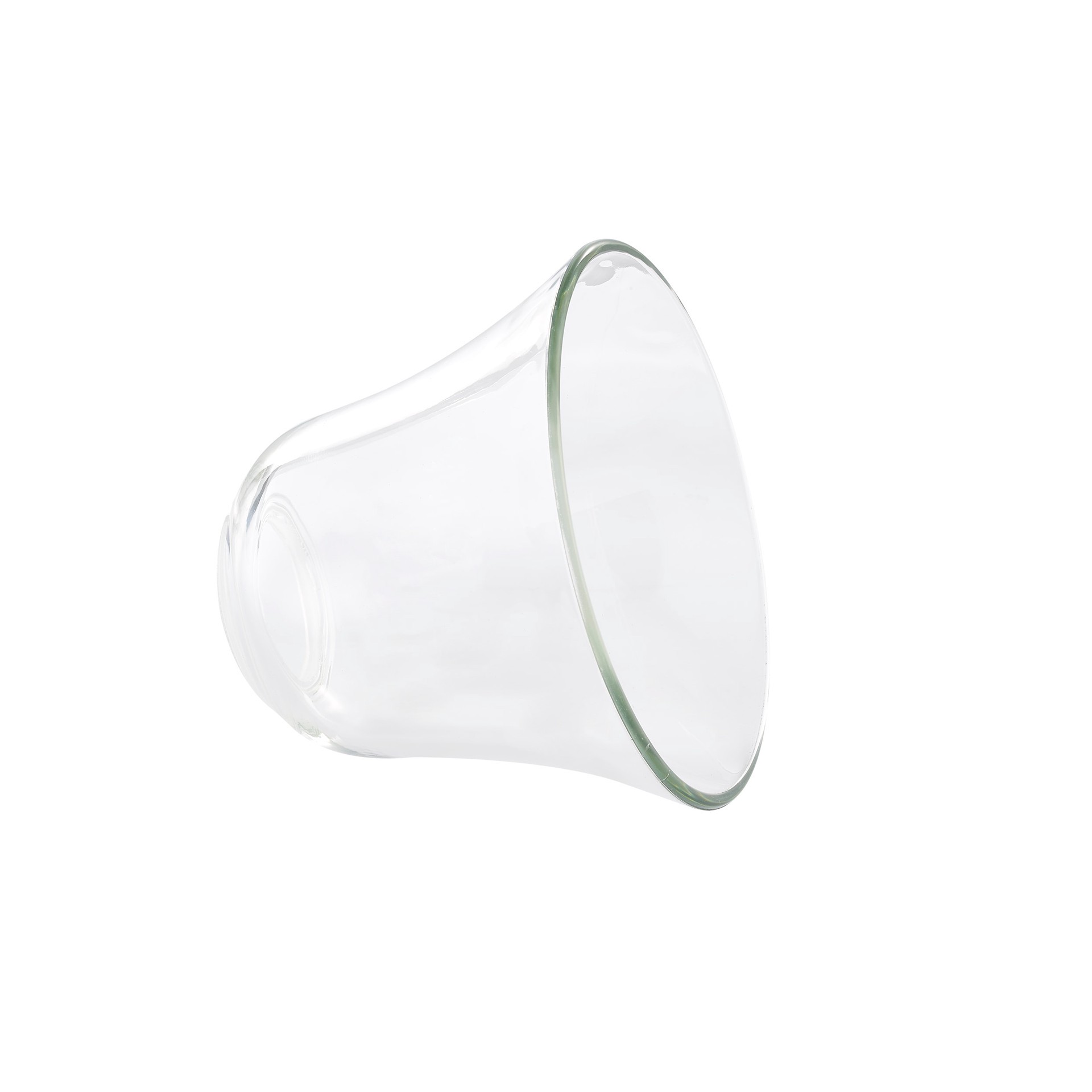 slide 4 of 6, Style Selections 4.8-in x 5.4-in Bell Clear Clear glass Pendant light shade with 2-1/4-in Fitter, 1 ct