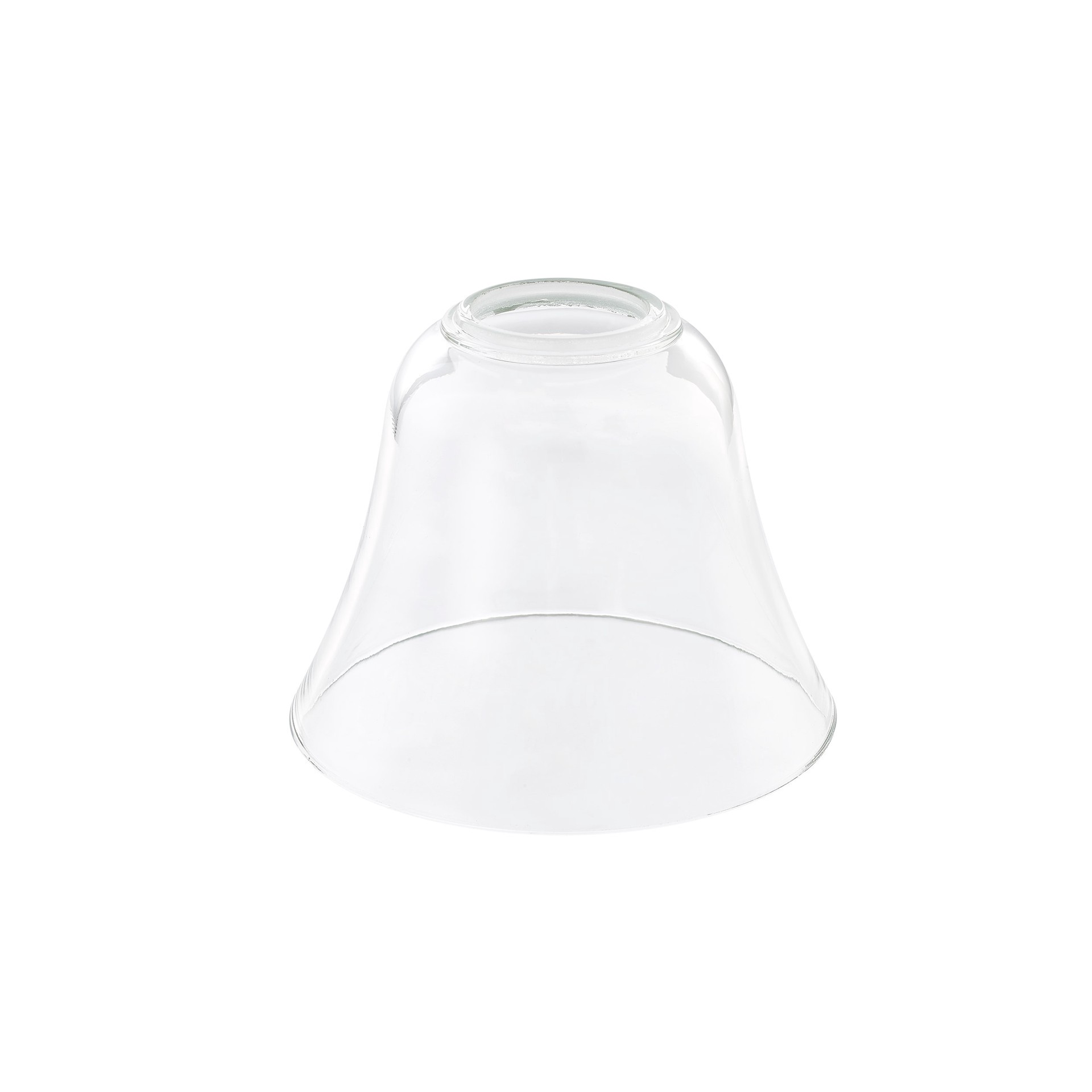 slide 1 of 6, Style Selections 4.8-in x 5.4-in Bell Clear Clear glass Pendant light shade with 2-1/4-in Fitter, 1 ct