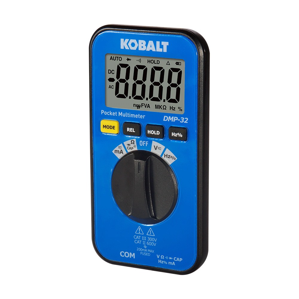 slide 2 of 6, Kobalt Digital Display Multimeter 0.2 Amp 600V -Volt, 1 ct