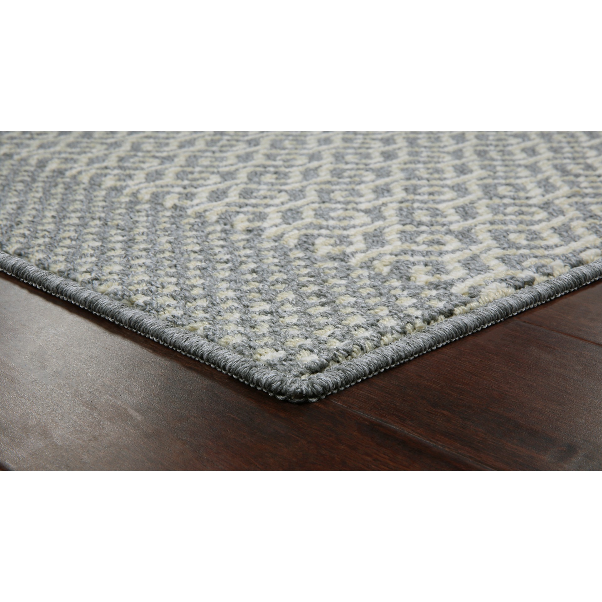 slide 4 of 6, Style Selections 2 x 3 (ft) Tufted Polyester Grey Rectangular Indoor Border Farmhouse/Cottage Machine washable Throw rug, 1 ct