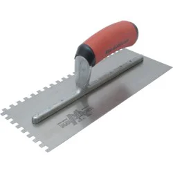 Marshalltown 1/4-in x 1/4-in x 1/4-in Ground Steel Square Notch Ceramic Floor Trowel