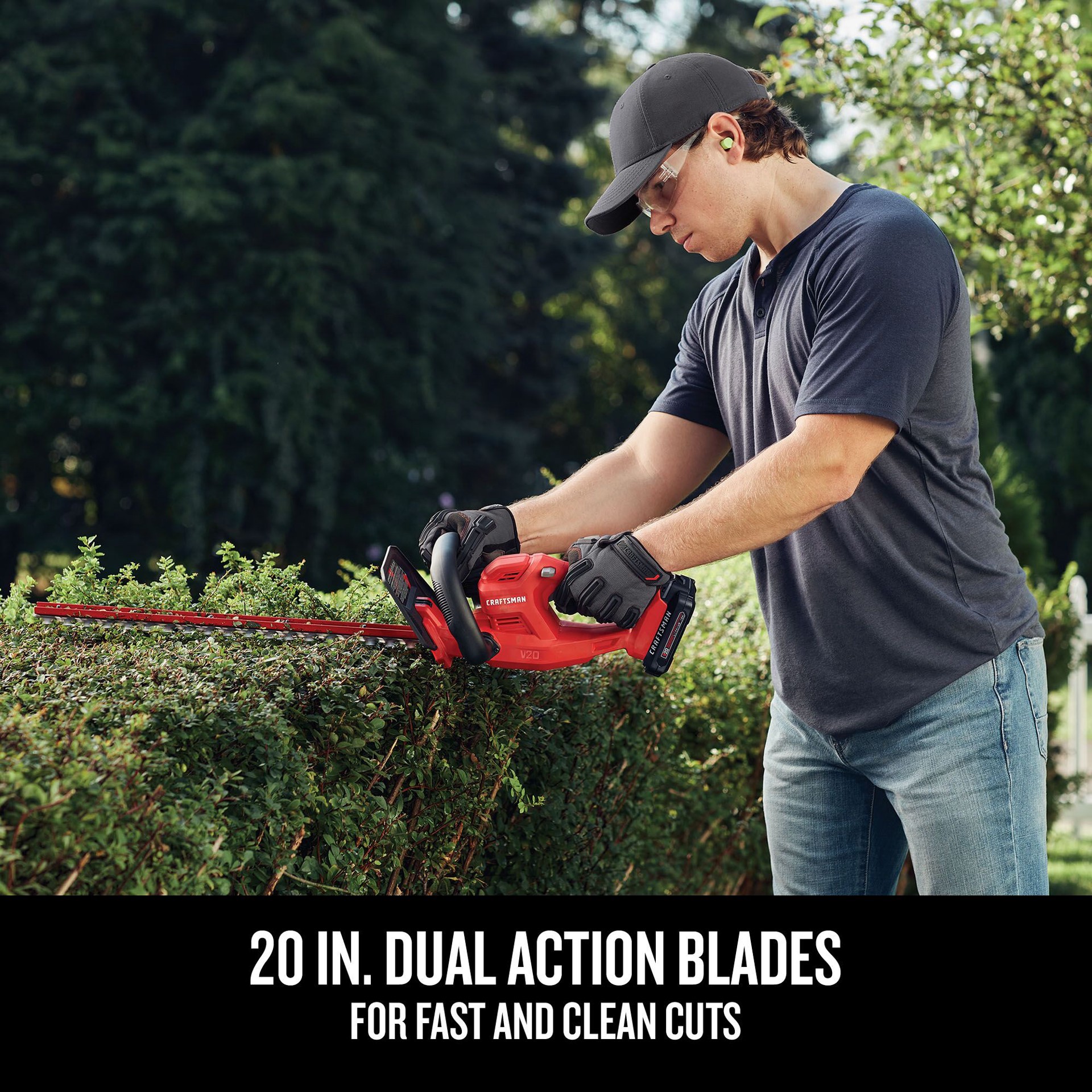 slide 5 of 6, CRAFTSMAN V20 20-volt max 20.0-in Battery Hedge Trimmer, 1 ct