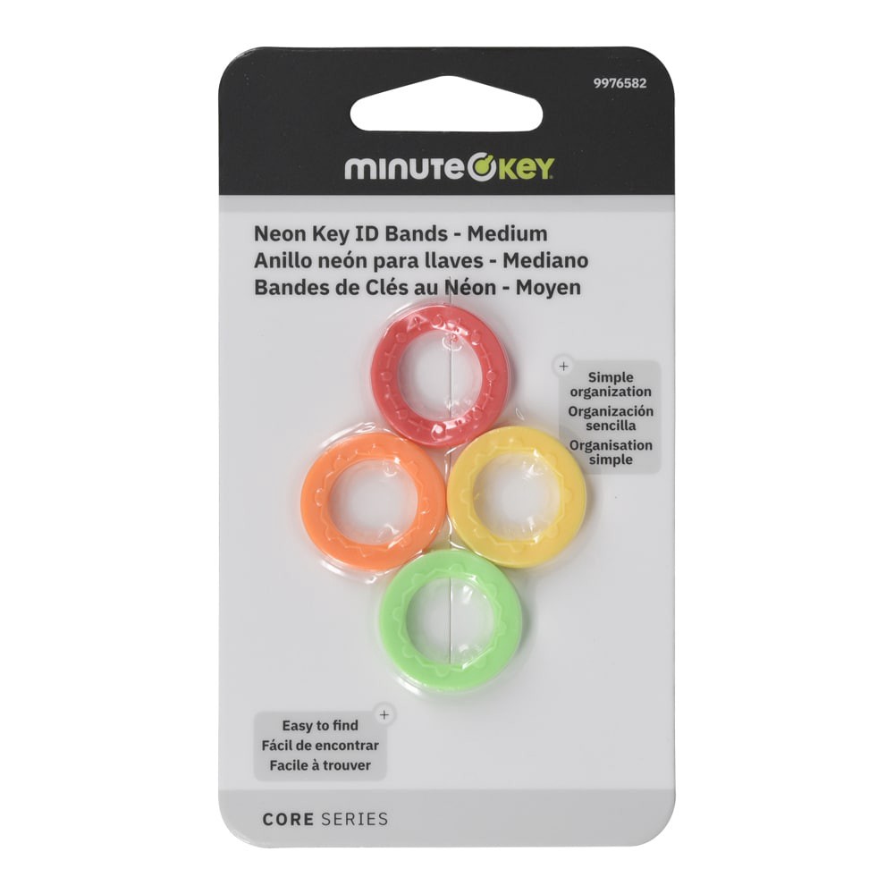 slide 2 of 3, Minute Key 4 -Pack Multi-colored ID tag, 1 ct