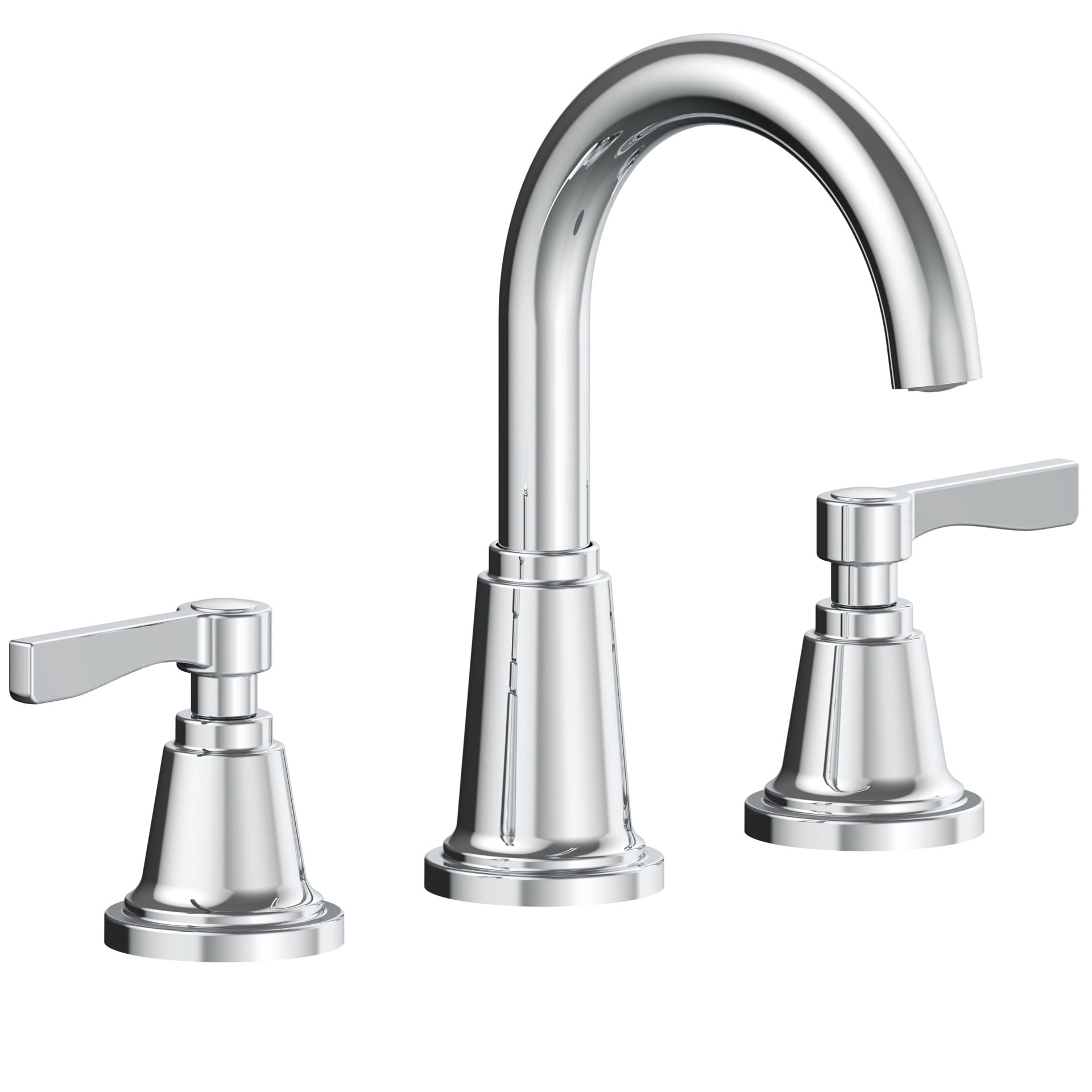 slide 3 of 6, allen + roth Townley Polished Chrome Widespread 2-handle WaterSense High-arc Residential Handle Bathroom Sink Faucet with Drain, 1 ct