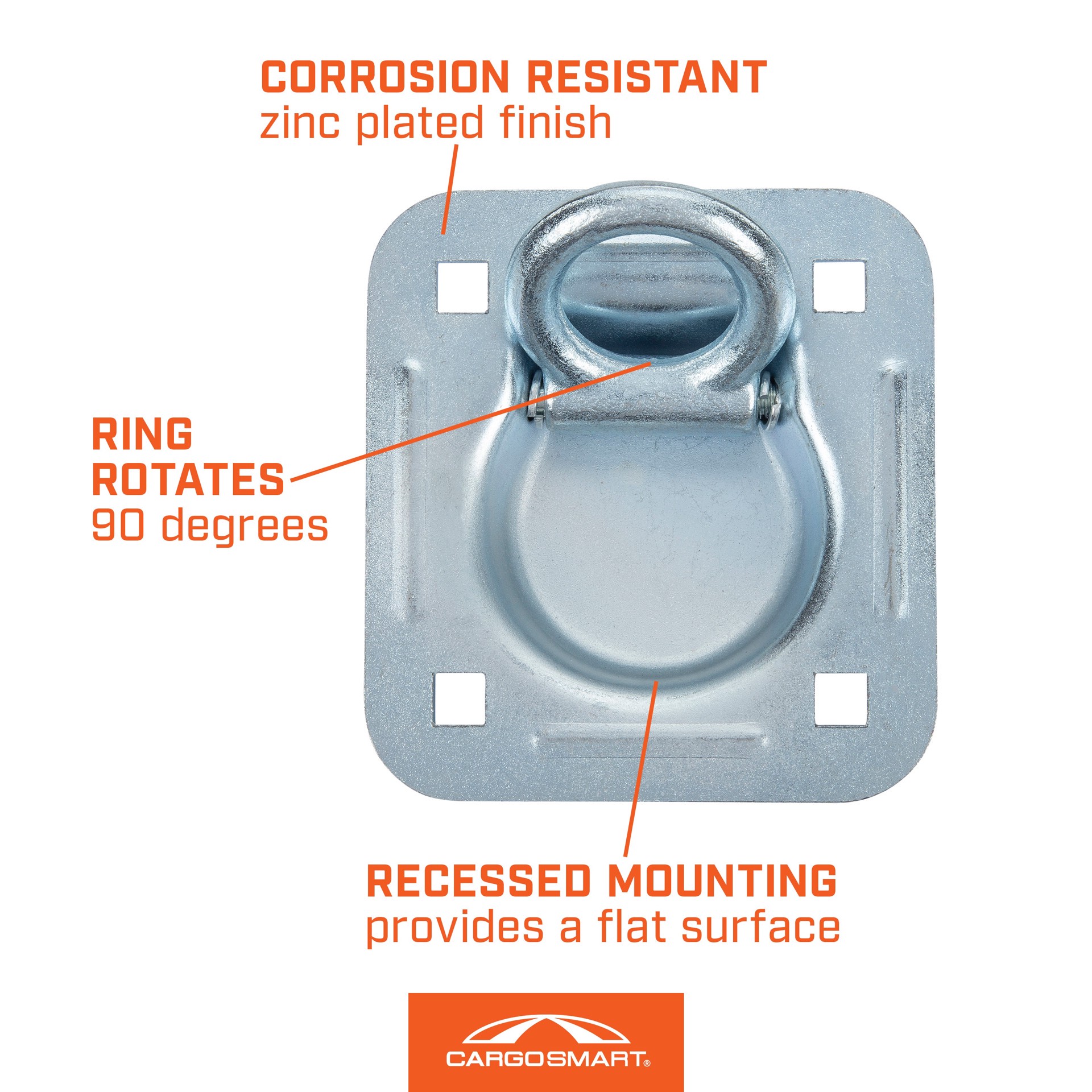slide 4 of 6, CargoSmart 4.5 Inch Gray D-ring Ring, 1 ct