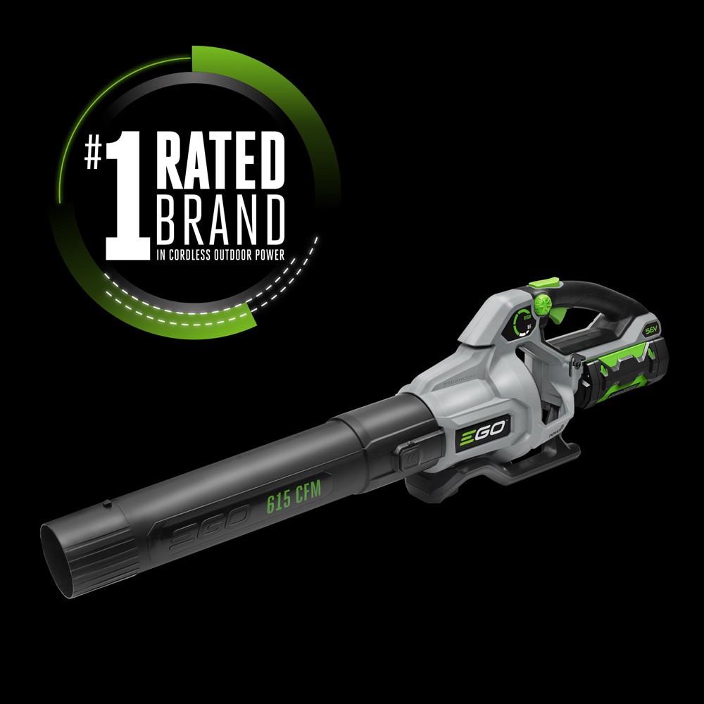 slide 3 of 6, EGO POWER+ 56-volt 615-CFM 170-MPH Battery Handheld Leaf Blower 2.5 Ah, 1 ct