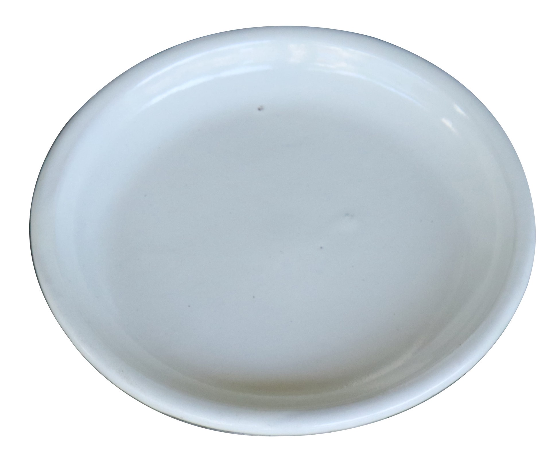 slide 1 of 4, allen + roth 11.6-in White Ceramic Plant Saucer, 1 ct