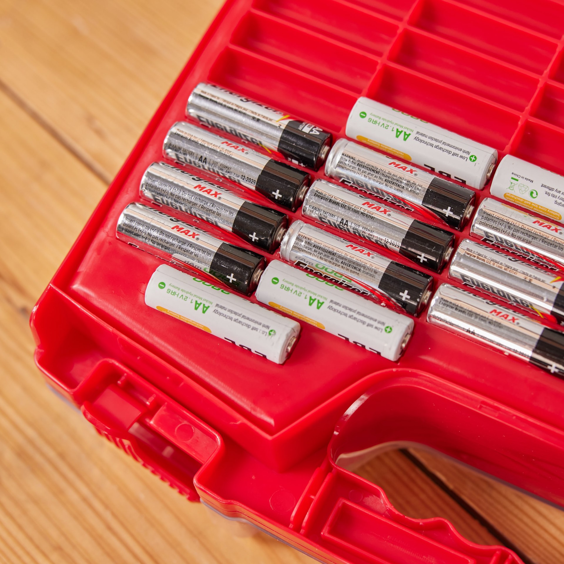 slide 3 of 6, Battery Daddy Battery Organizer 180-Compartment Medium Plastic Small Parts Organizer, 1 ct