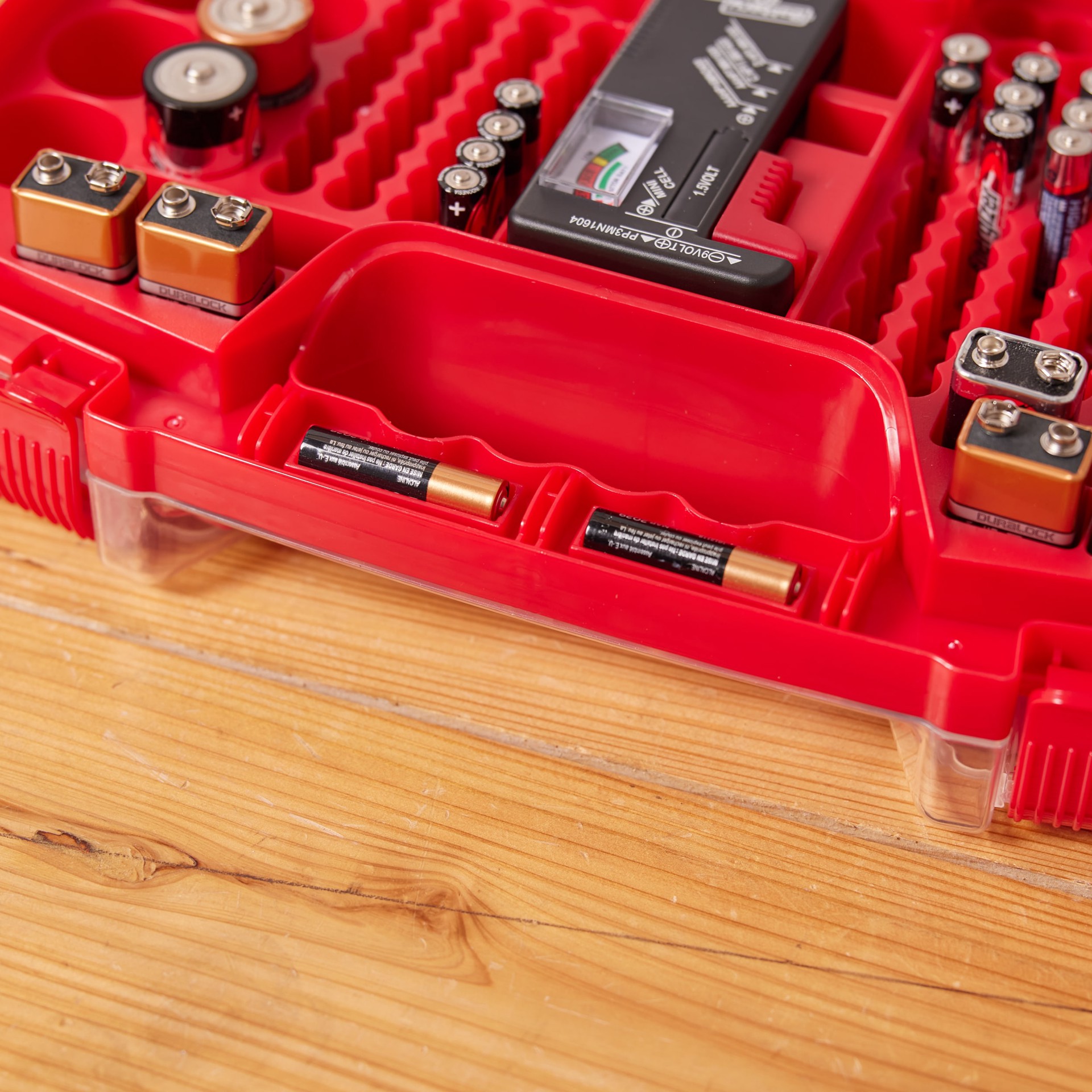 slide 4 of 6, Battery Daddy Battery Organizer 180-Compartment Medium Plastic Small Parts Organizer, 1 ct