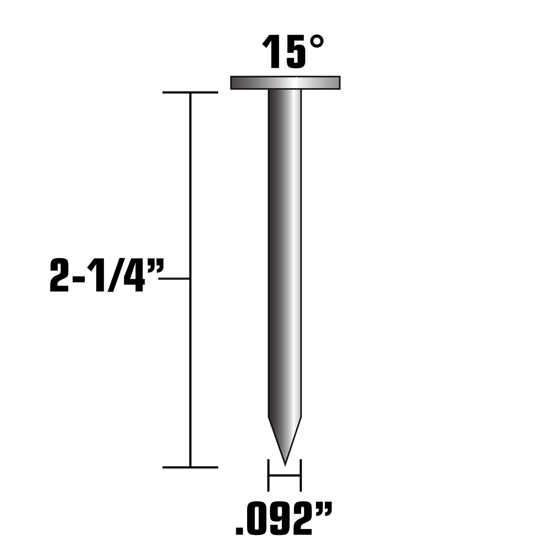 slide 2 of 5, Metabo HPT 2-1/4-in 15 -Degree Hot-dipped galvanized Ring Shank Wire Collated Siding Nails 3600 -Per Box, 1 ct