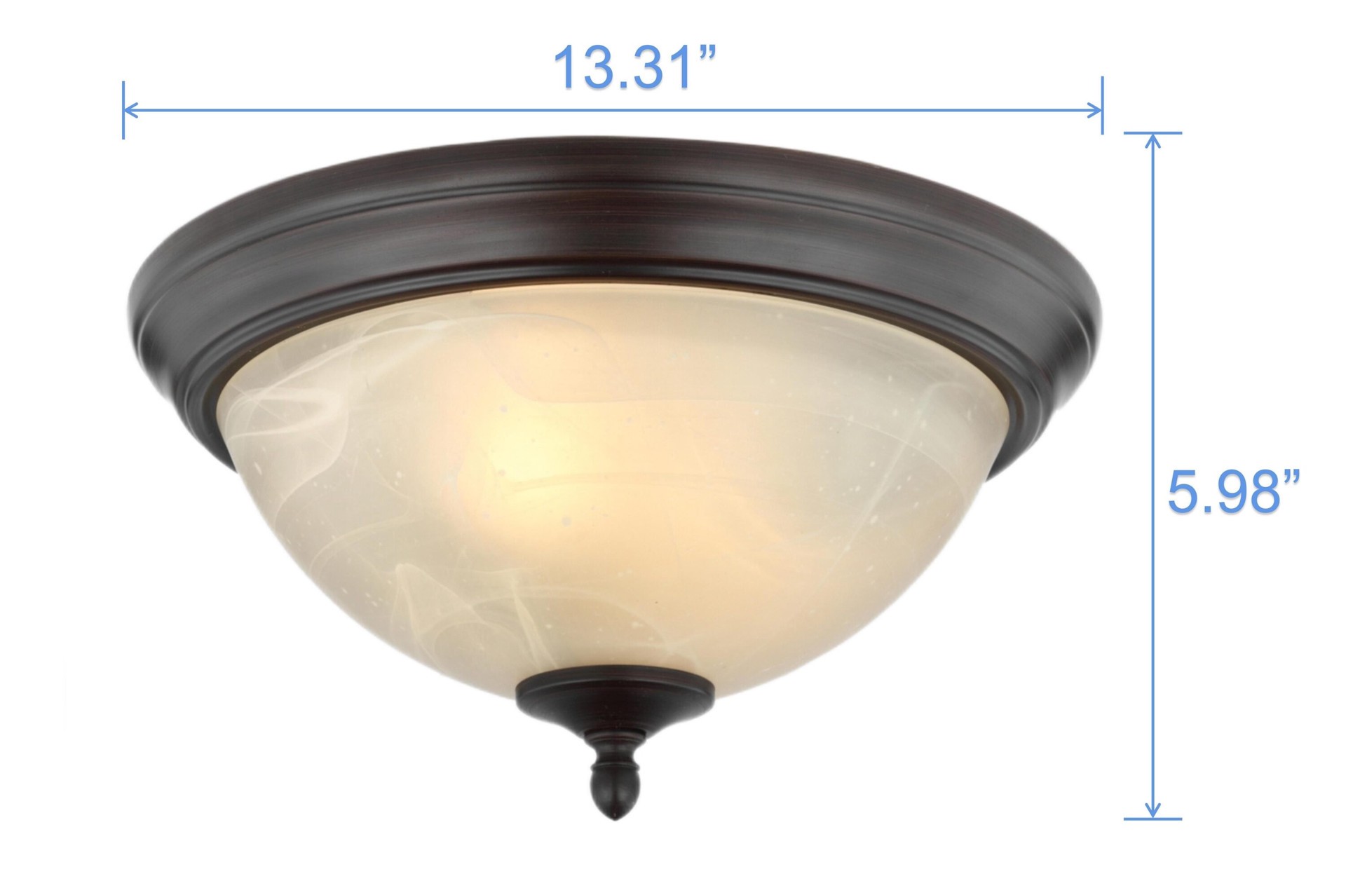 slide 3 of 5, allen + roth 13-in Oil-Rubbed Bronze Metal Ceiling Light Mount, 1 ct