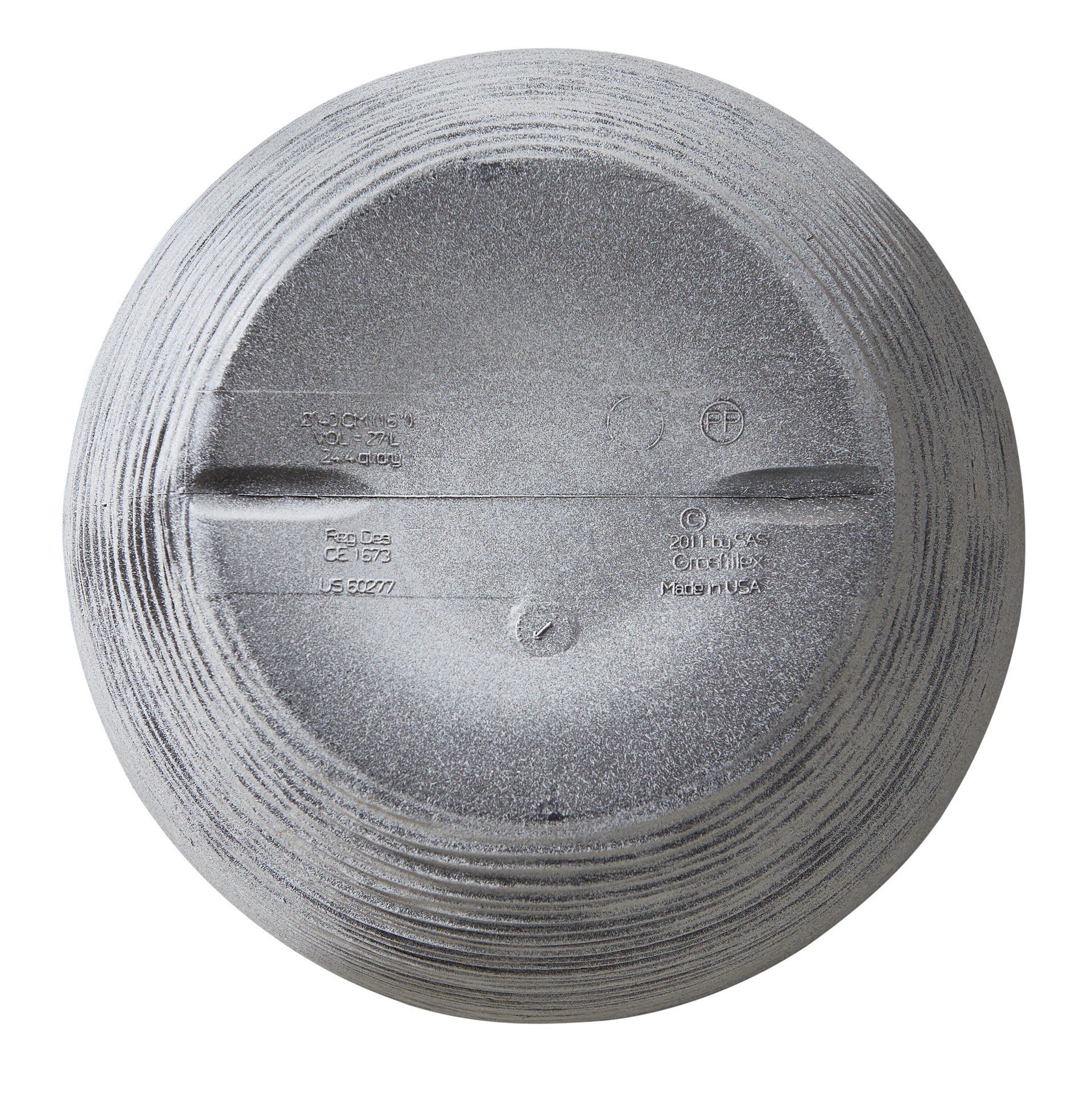 slide 3 of 6, allen + roth Round 19.72-in W x 19.72-in L Gray Resin Indoor/Outdoor Planter, 1 ct