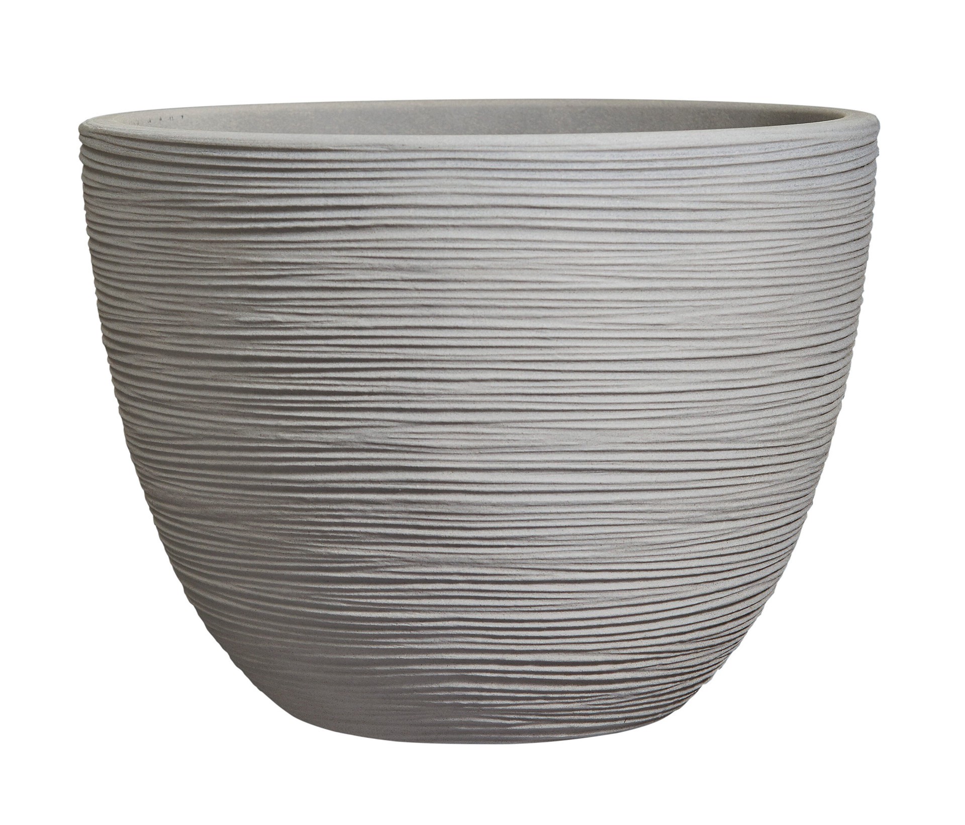 slide 1 of 6, allen + roth Round 15.91-in W x 15.91-in L Gray Resin Indoor/Outdoor Planter, 1 ct