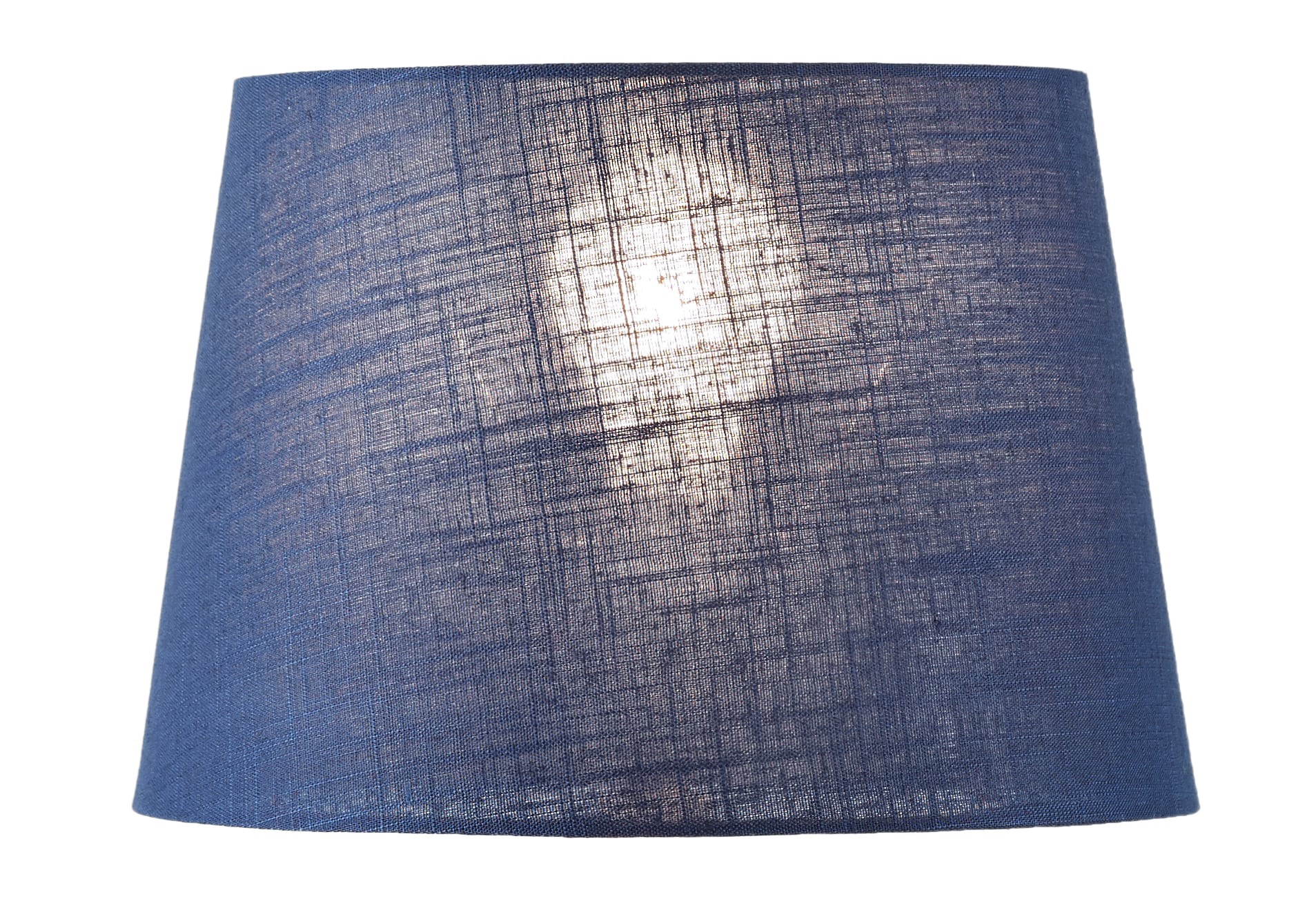 slide 6 of 6, allen + roth 7-in x 10-in Navy Fabric Drum Lamp Shade, 1 ct