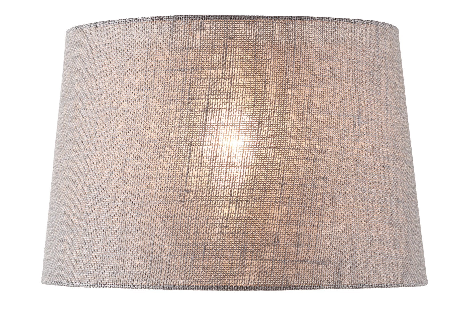 slide 2 of 2, allen + roth 10-in x 15-in Gray Fabric Drum Lamp Shade, 1 ct