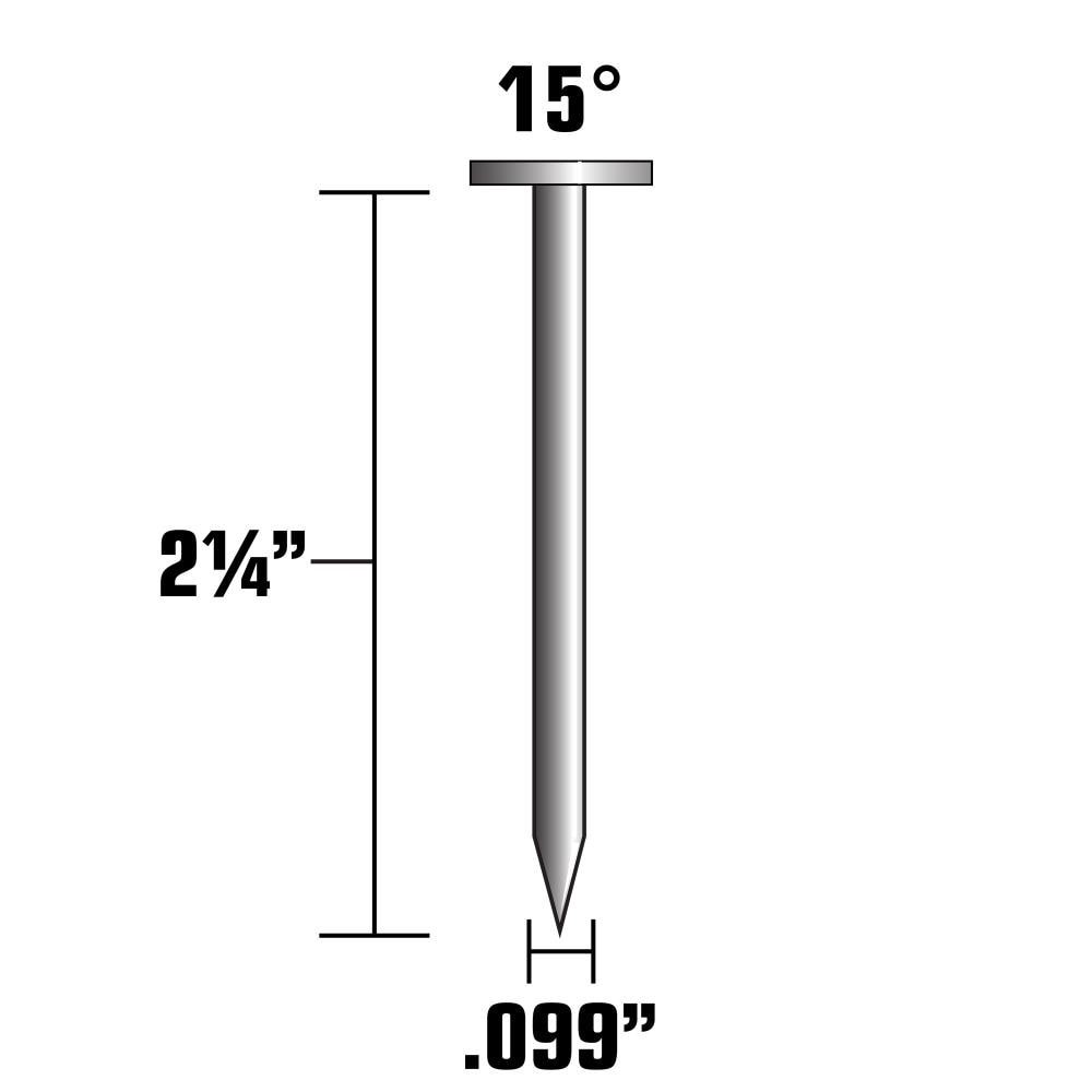 slide 2 of 3, Metabo HPT 2-1/4-in x 0.131-in 15 -Degree 7d Bright Smooth Shank Collated Framing nails ( 3000 -Per Box ), 1 ct