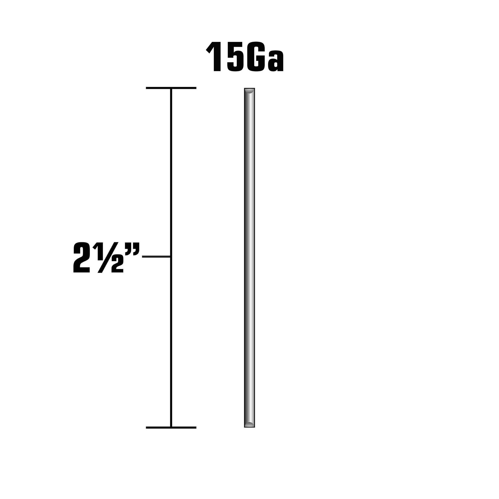 slide 2 of 5, Metabo HPT 2-1/2-in 15 -Gauge 8d Angled Electro-galvanized Collated Finish nails 1000 -Per Box, 1 ct