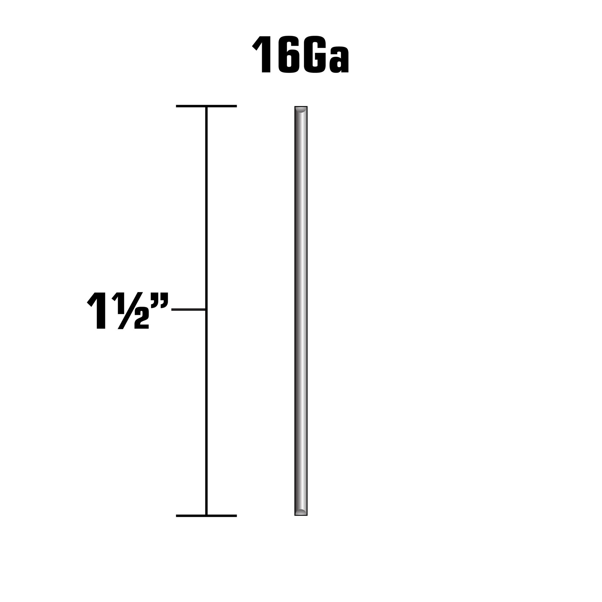 slide 2 of 6, Metabo HPT 1-1/2-in 15 -Gauge 4d Straight Electro-galvanized Collated Finish nails 1000 -Per Box, 1 ct