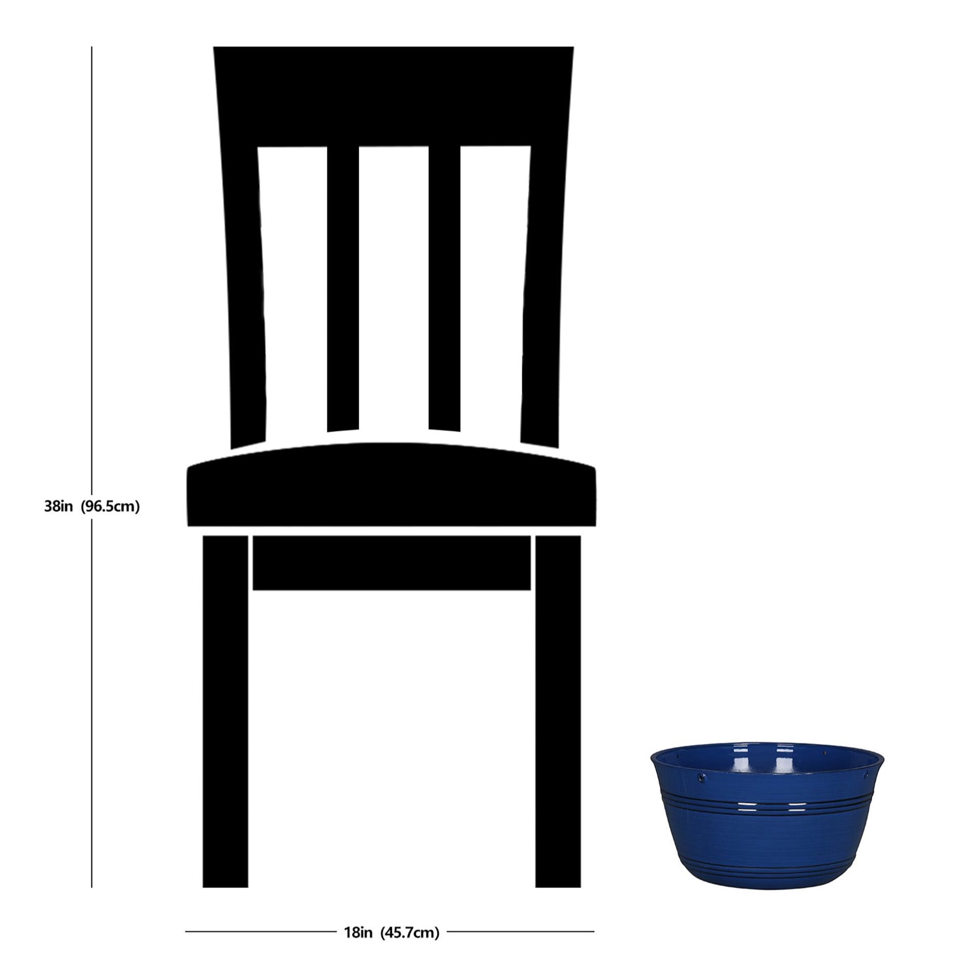 slide 6 of 6, Style Selections Round 11.34-in W x 6.34-in H x Blue Resin Contemporary/Modern Indoor/Outdoor Hanging planter, 1 ct