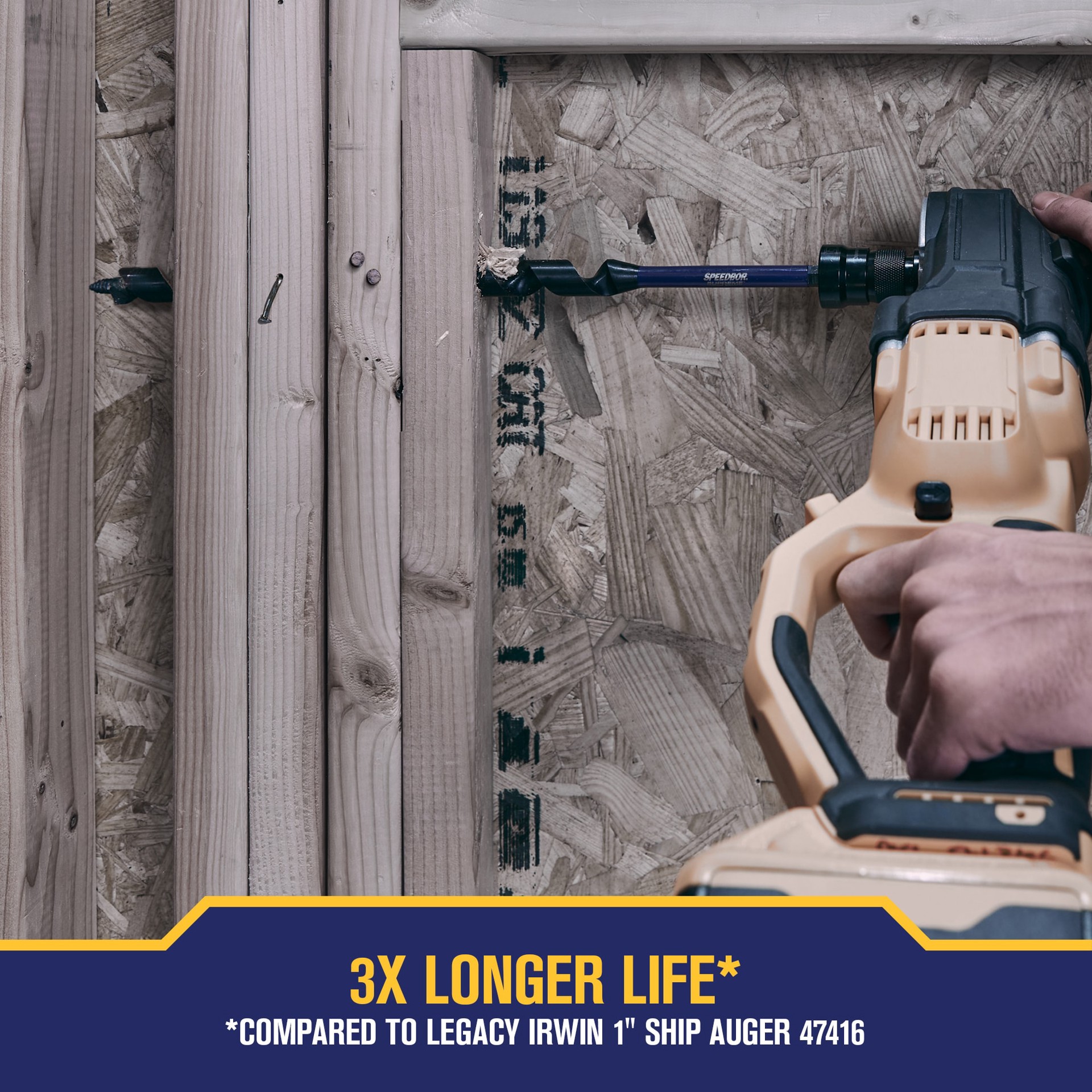 slide 3 of 6, IRWIN SPEEDBOR SUPREME 1-in x 18-in Woodboring Auger bit Drill Bit, 1 ct