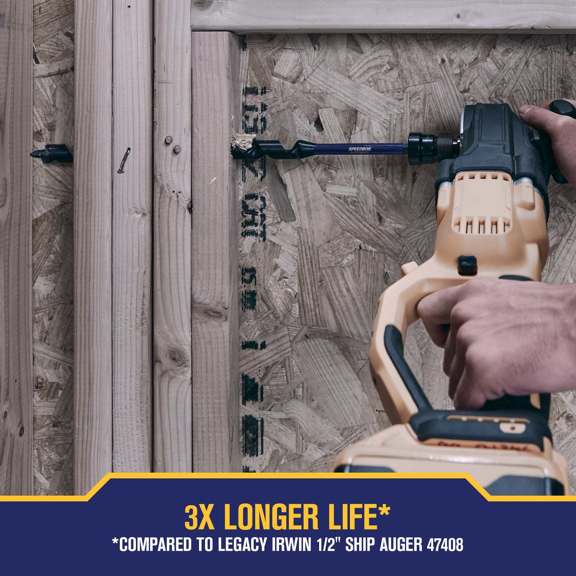 slide 3 of 6, IRWIN SPEEDBOR SUPREME 1/2-in x 18-in Woodboring Auger bit Drill Bit, 1 ct