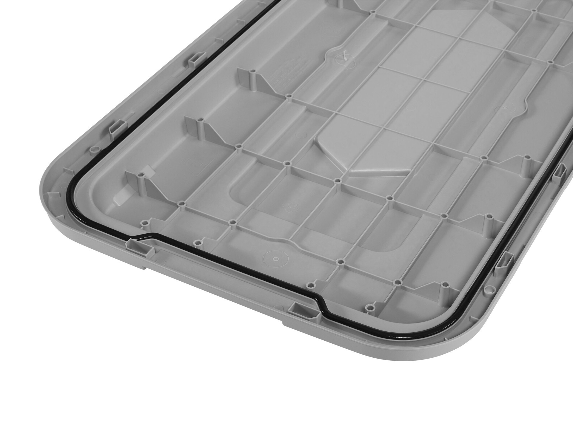 slide 2 of 6, Kobalt X-large 31 -Gallons ( 124 -Quarts ) Grey Heavy Duty Rolling Stackable Tote with Latching Lid, 1 ct