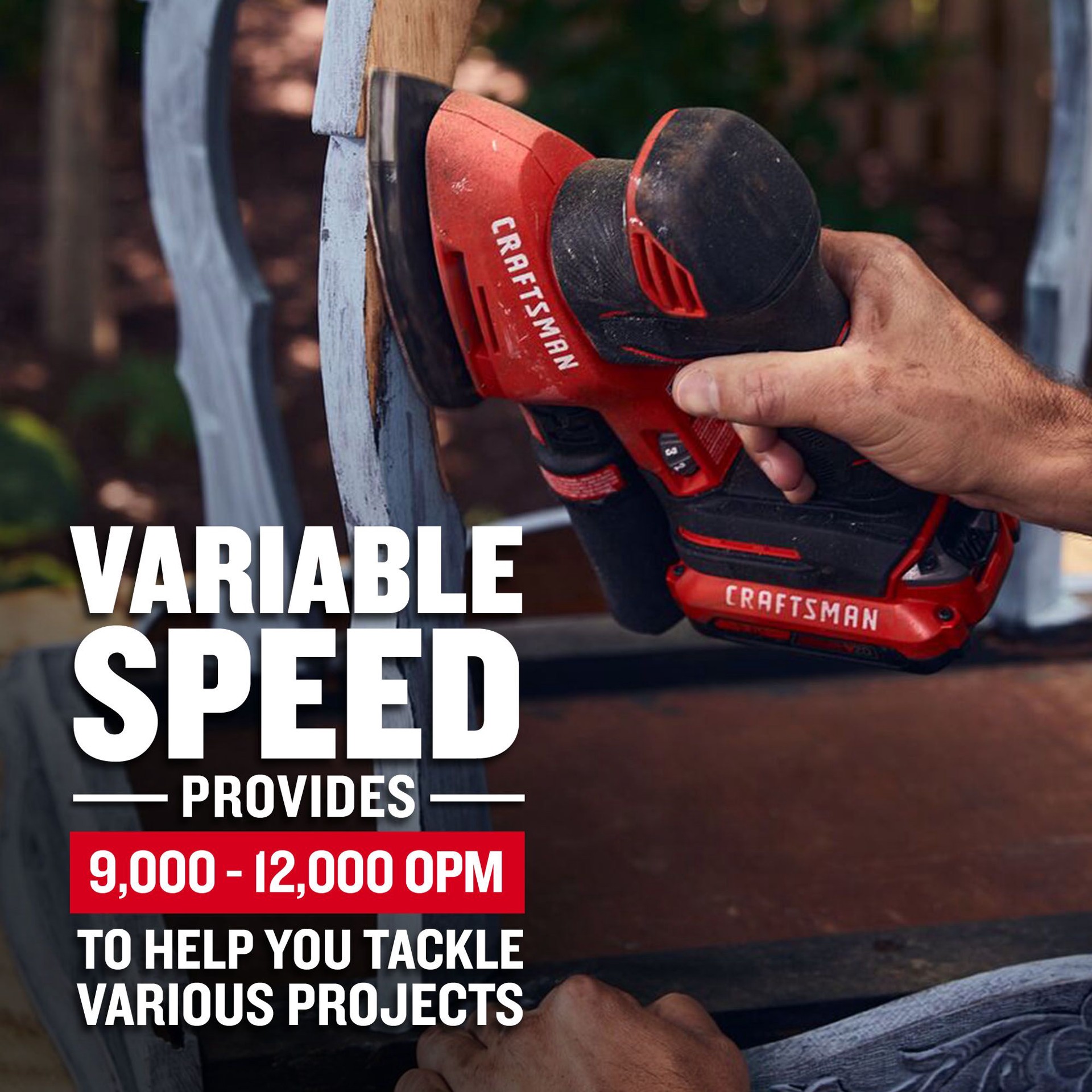 slide 2 of 6, CRAFTSMAN V20 20-Volt Variable Speed Detail Cordless Sander with Dust Management (Battery Not Included), 1 ct