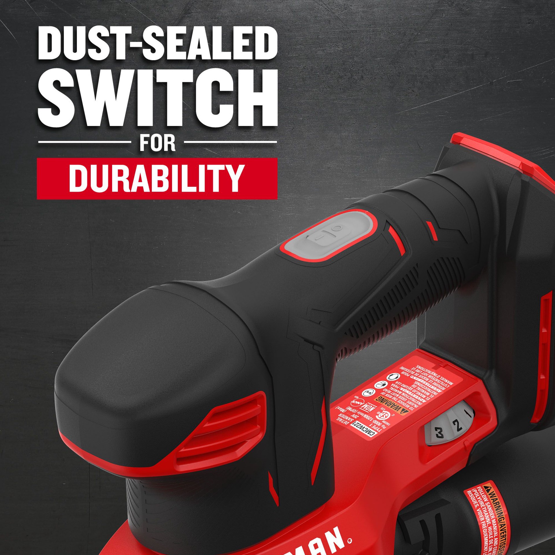 slide 4 of 6, CRAFTSMAN V20 20-Volt Variable Speed Detail Cordless Sander with Dust Management (Battery Not Included), 1 ct