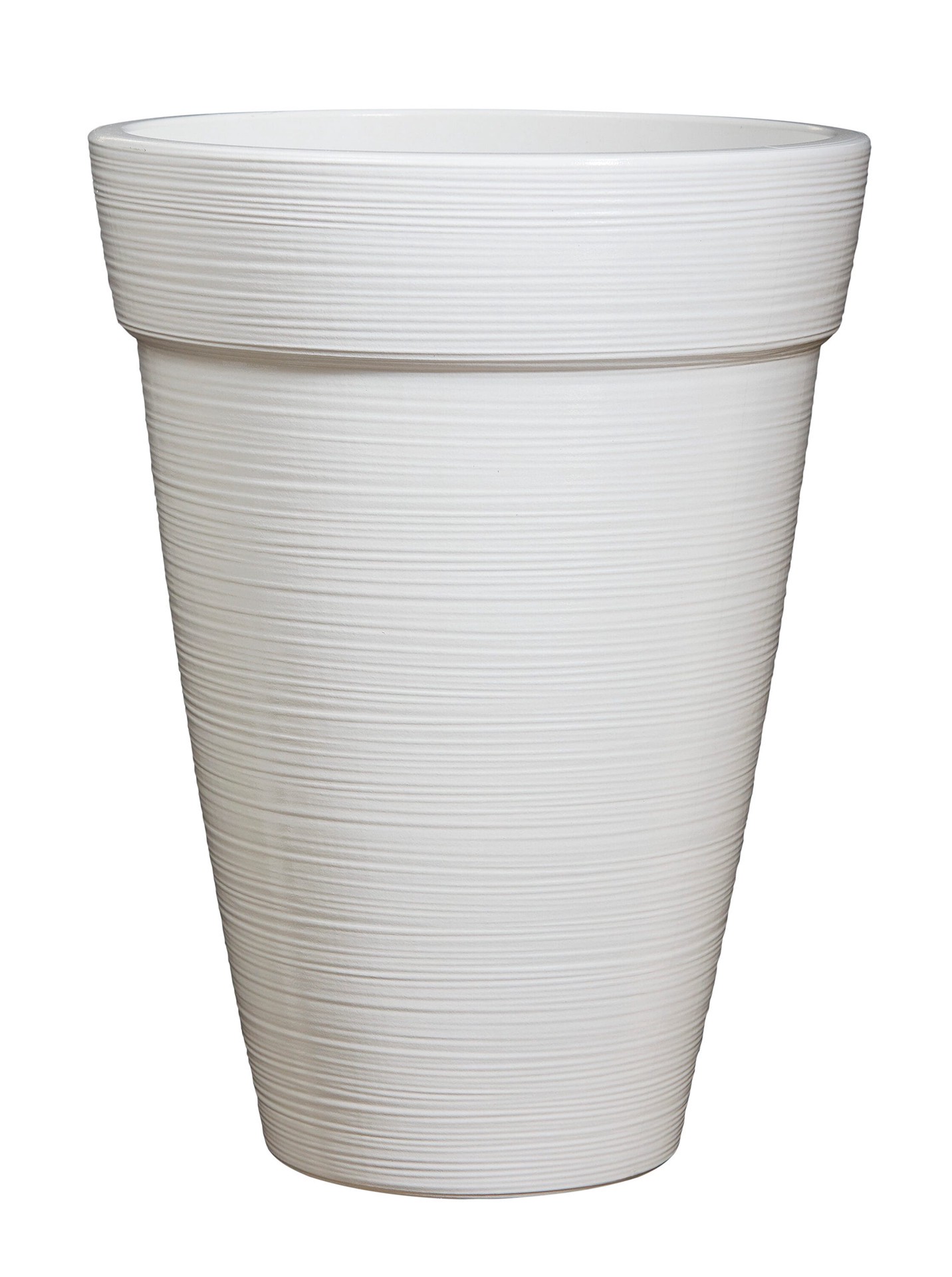 slide 1 of 6, allen + roth Round 15.79-in W x 15.79-in L White Resin Indoor/Outdoor Planter, 1 ct