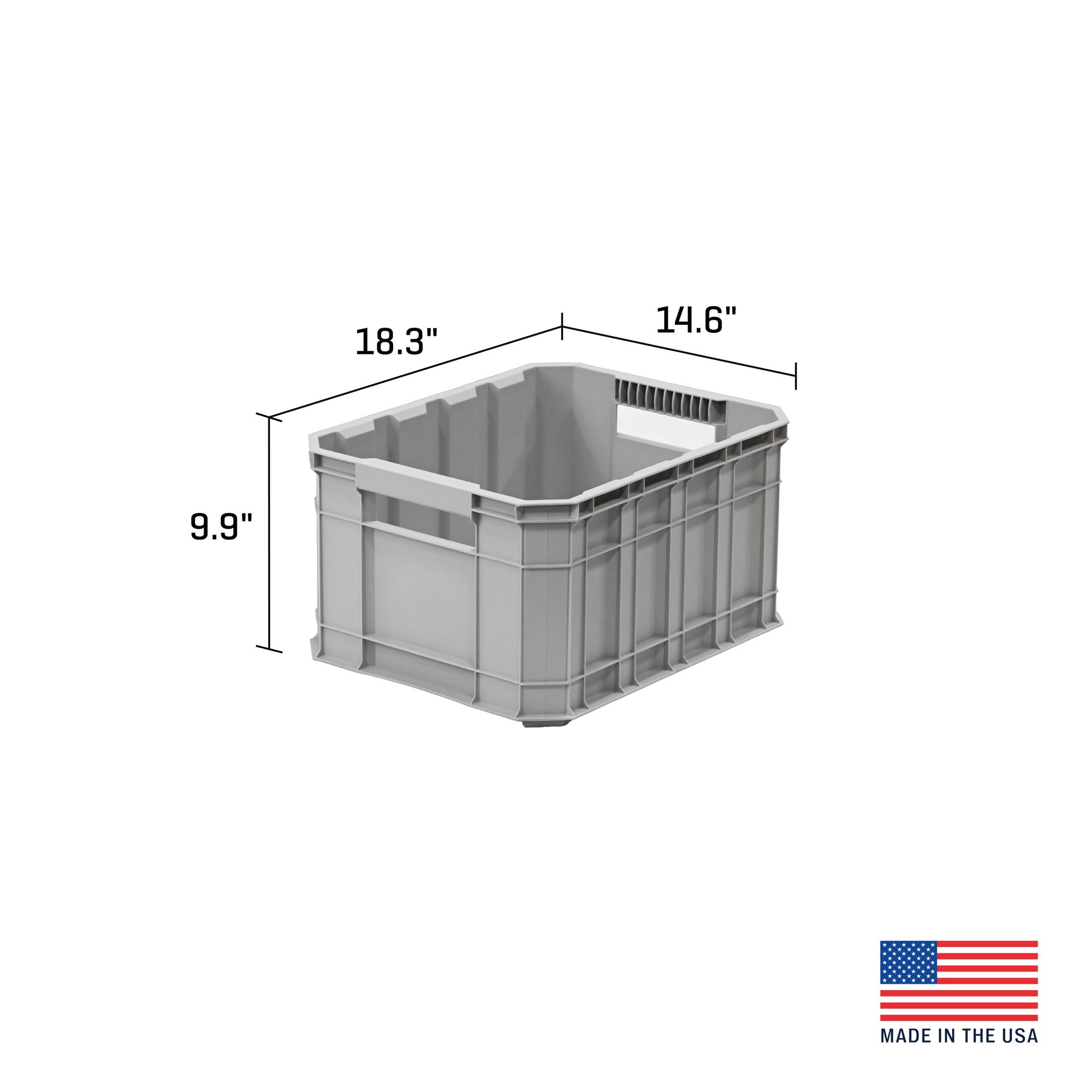 slide 5 of 6, Kobalt Medium 8.5 -Gallons ( 34 -Quarts ) Grey Heavy Duty Stackable Tote, 1 ct