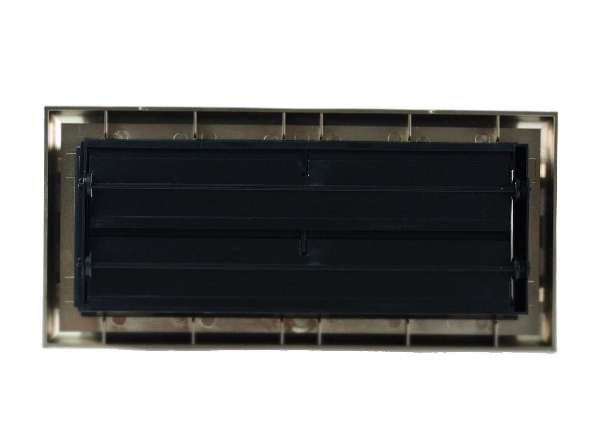 slide 4 of 6, allen + roth 4-in x 12-in ABS resin Satin Nickel Floor Register, 1 ct