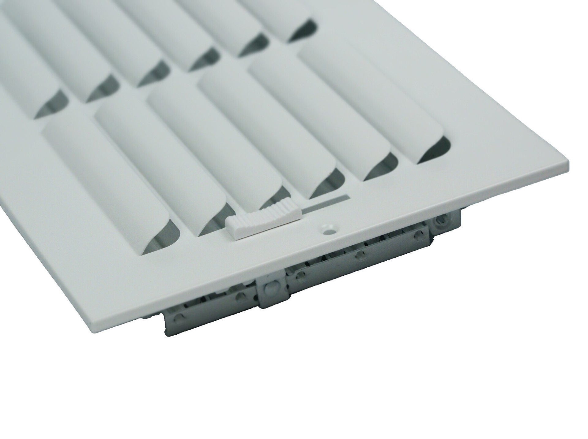 slide 5 of 6, RELIABILT 12-in x 8-in 1-way curved Steel White Sidewall/Ceiling Register, 1 ct