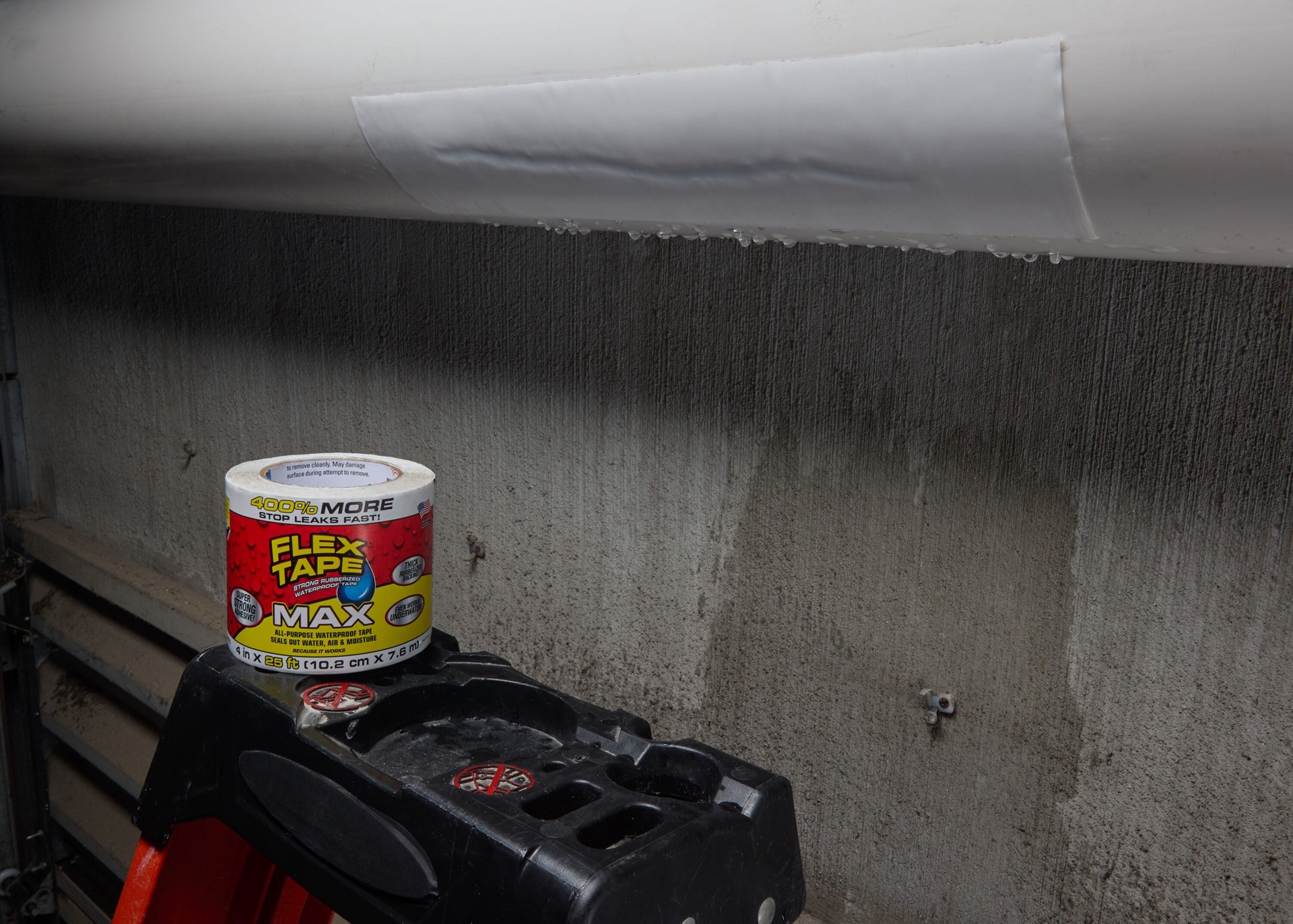 slide 2 of 6, Flex Tape Max White Waterproof Rubberized Duct Tape 4-in x 25 Feet, 1 ct