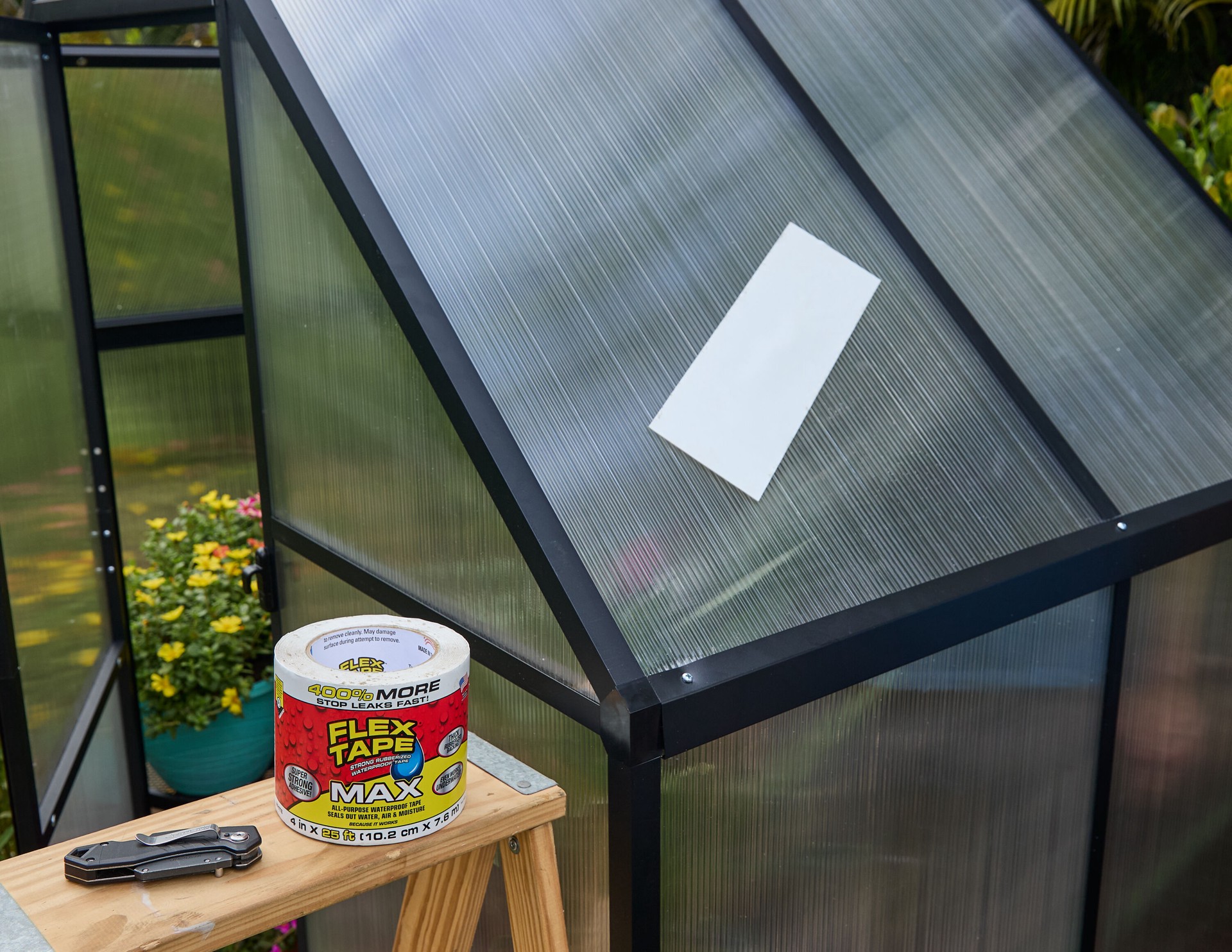 slide 5 of 6, Flex Tape Max White Waterproof Rubberized Duct Tape 4-in x 25 Feet, 1 ct