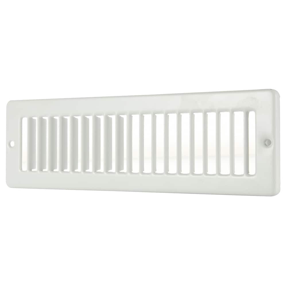 slide 2 of 6, RELIABILT 10-in x 2-in Steel White Toe space Grille, 1 ct