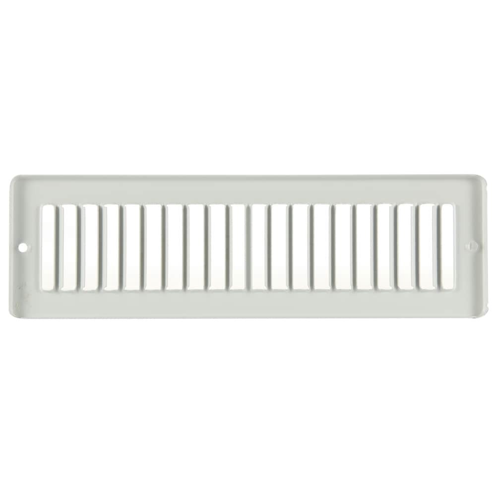 slide 3 of 6, RELIABILT 10-in x 2-in Steel White Toe space Grille, 1 ct