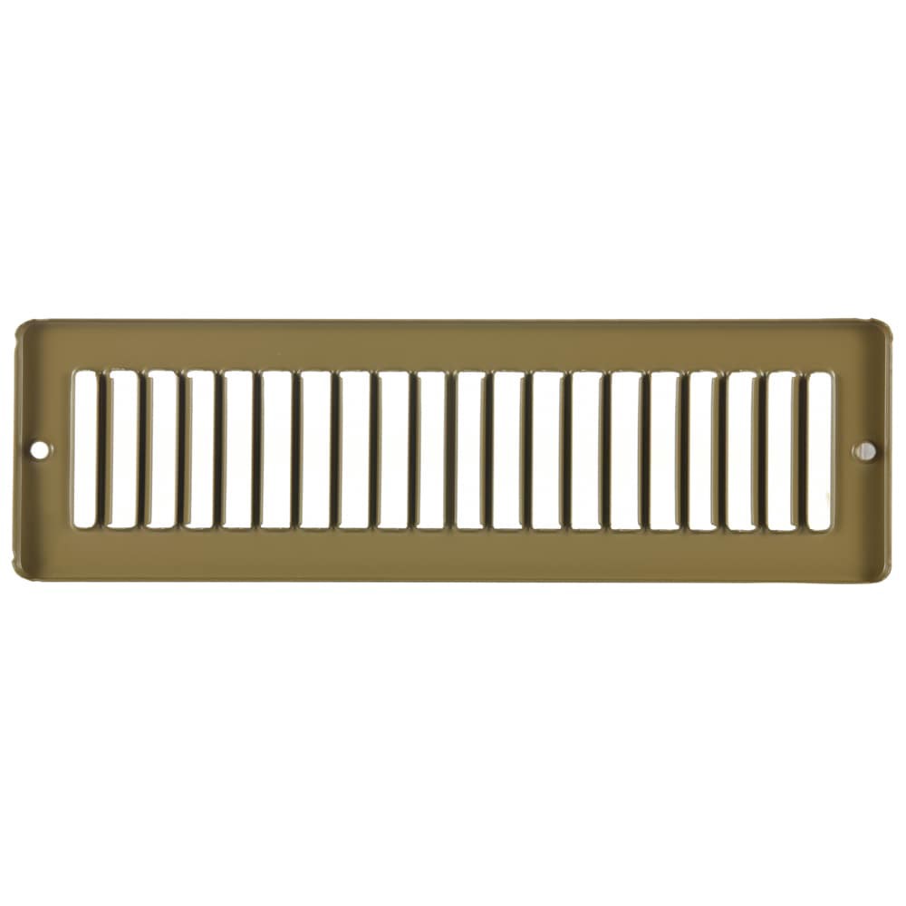 slide 3 of 6, RELIABILT 10-in x 2-in Steel Brown Toe space Grille, 1 ct