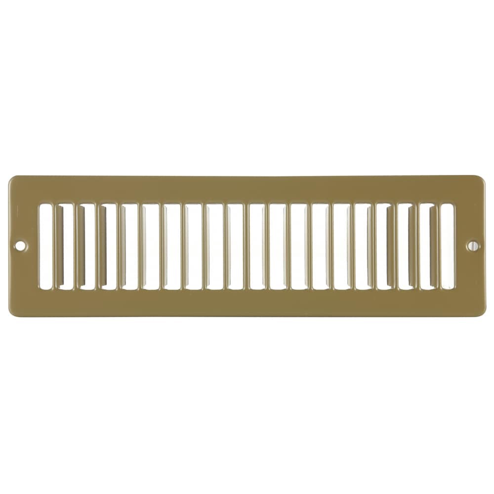 slide 1 of 6, RELIABILT 10-in x 2-in Steel Brown Toe space Grille, 1 ct