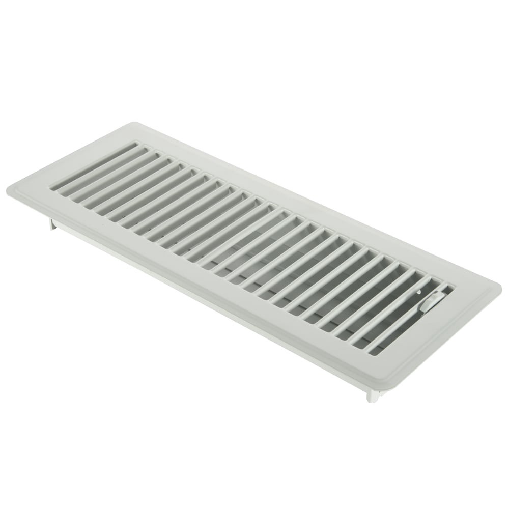 slide 3 of 6, RELIABILT 4-in x 12-in Steel White Floor Register, 1 ct