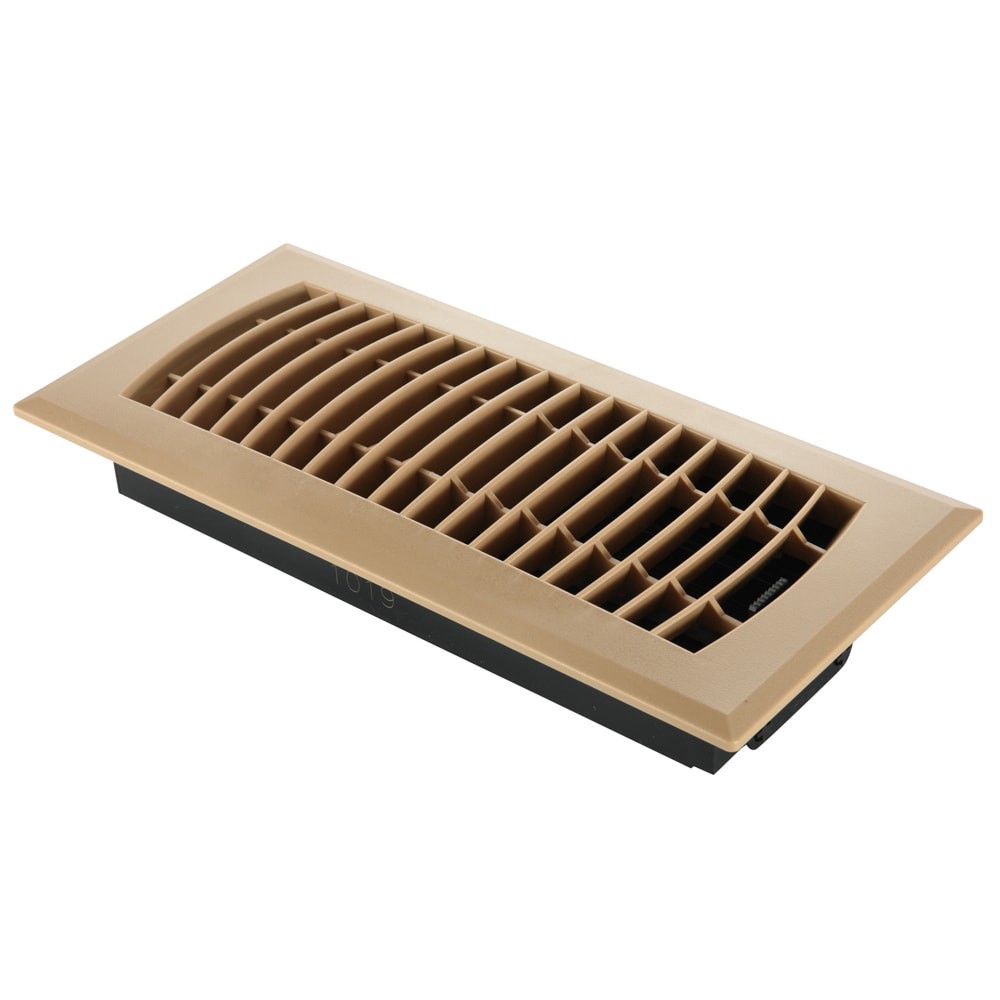 slide 3 of 6, RELIABILT 4-in x 10-in ABS resin Taupe Floor Register, 1 ct