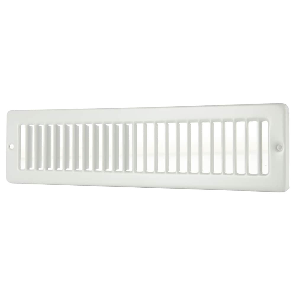 slide 2 of 6, RELIABILT 12-in x 2-in Steel White Toe space Grille, 1 ct
