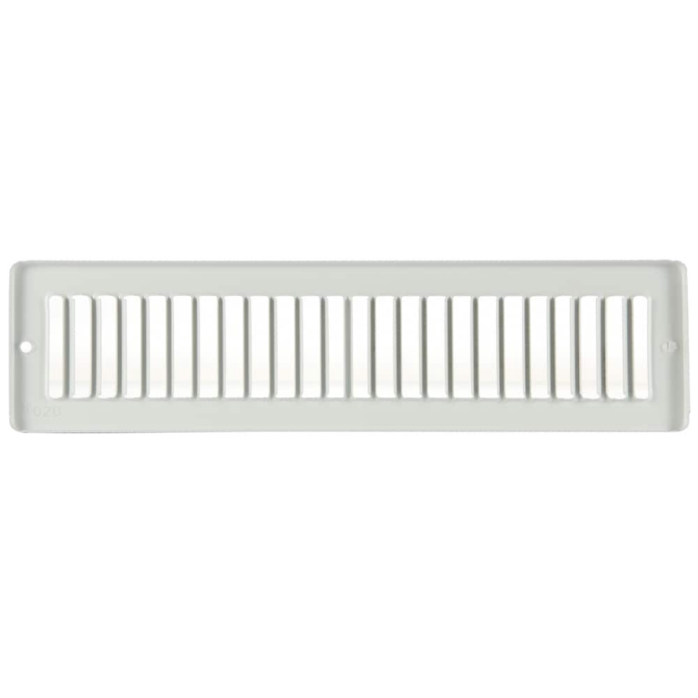 slide 3 of 6, RELIABILT 12-in x 2-in Steel White Toe space Grille, 1 ct