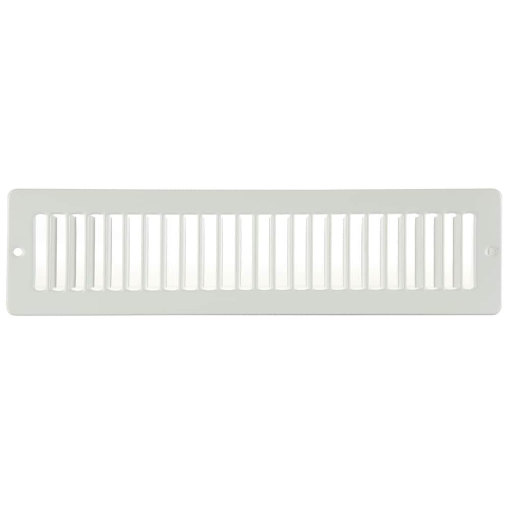 slide 1 of 6, RELIABILT 12-in x 2-in Steel White Toe space Grille, 1 ct