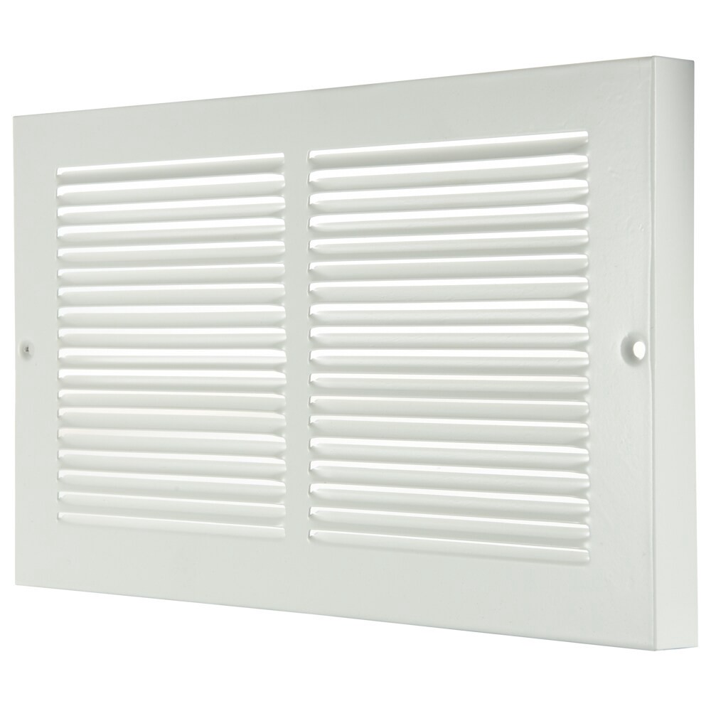 slide 2 of 6, RELIABILT 12-in x 6-in Steel White Baseboard grille ( Outside Width- 13.57-in ), 1 ct